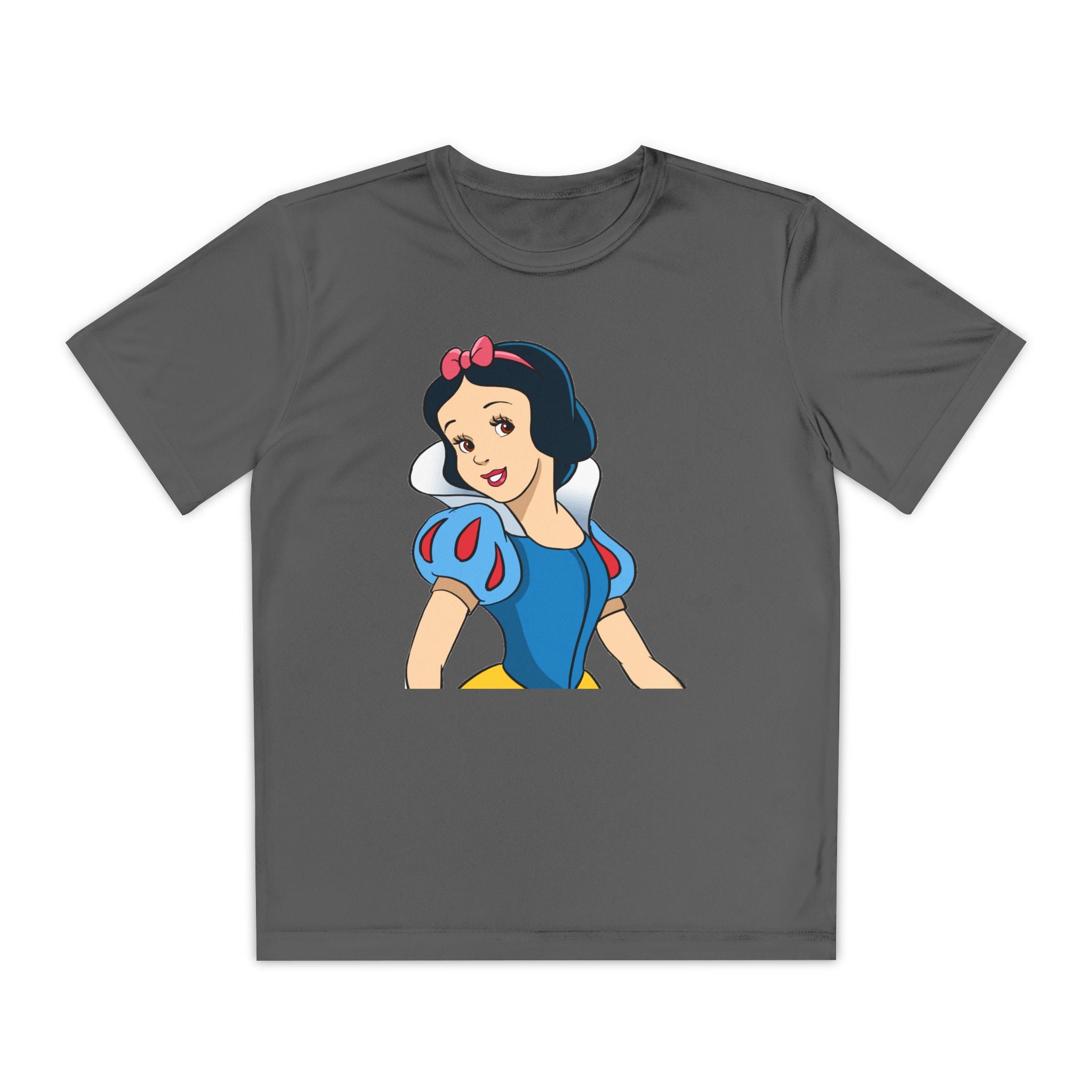 Snow White Youth T-Shirt Sports Graphic Tee, Cool Athletic Shirt for Kids, Perfect for Sports Events, Team Spirit