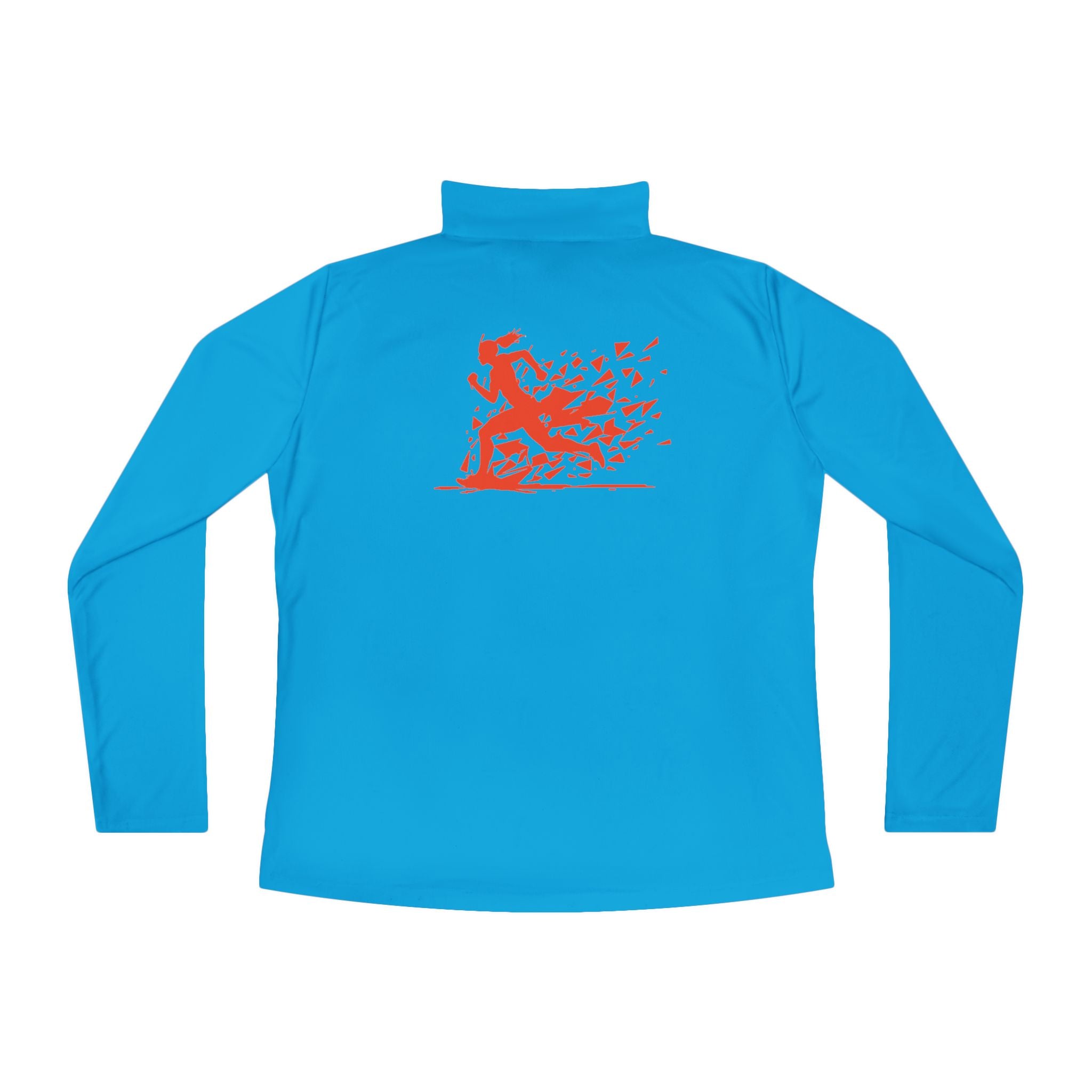 Ladies Quarter-Zip Pullover with Motivational Running Design, Athletic Apparel, Activewear, Sportswear, Fitness Gift, Running Top
