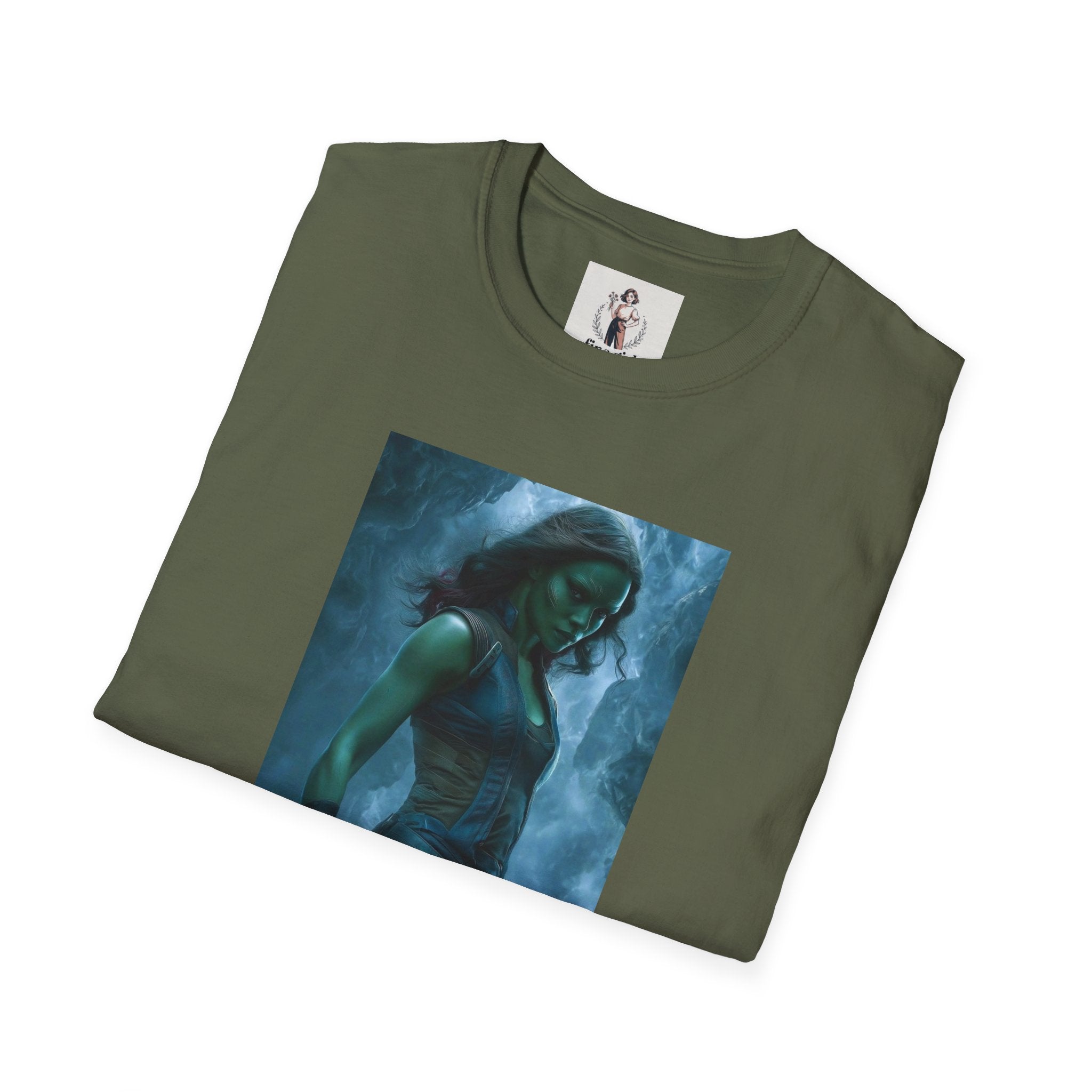 Gamora From Gardians Of The Galaxy Superhero Marvel Unisex Softstyle T-Shirt, Comic Book Tee, Geeky Clothing, Cosplay Costume Top