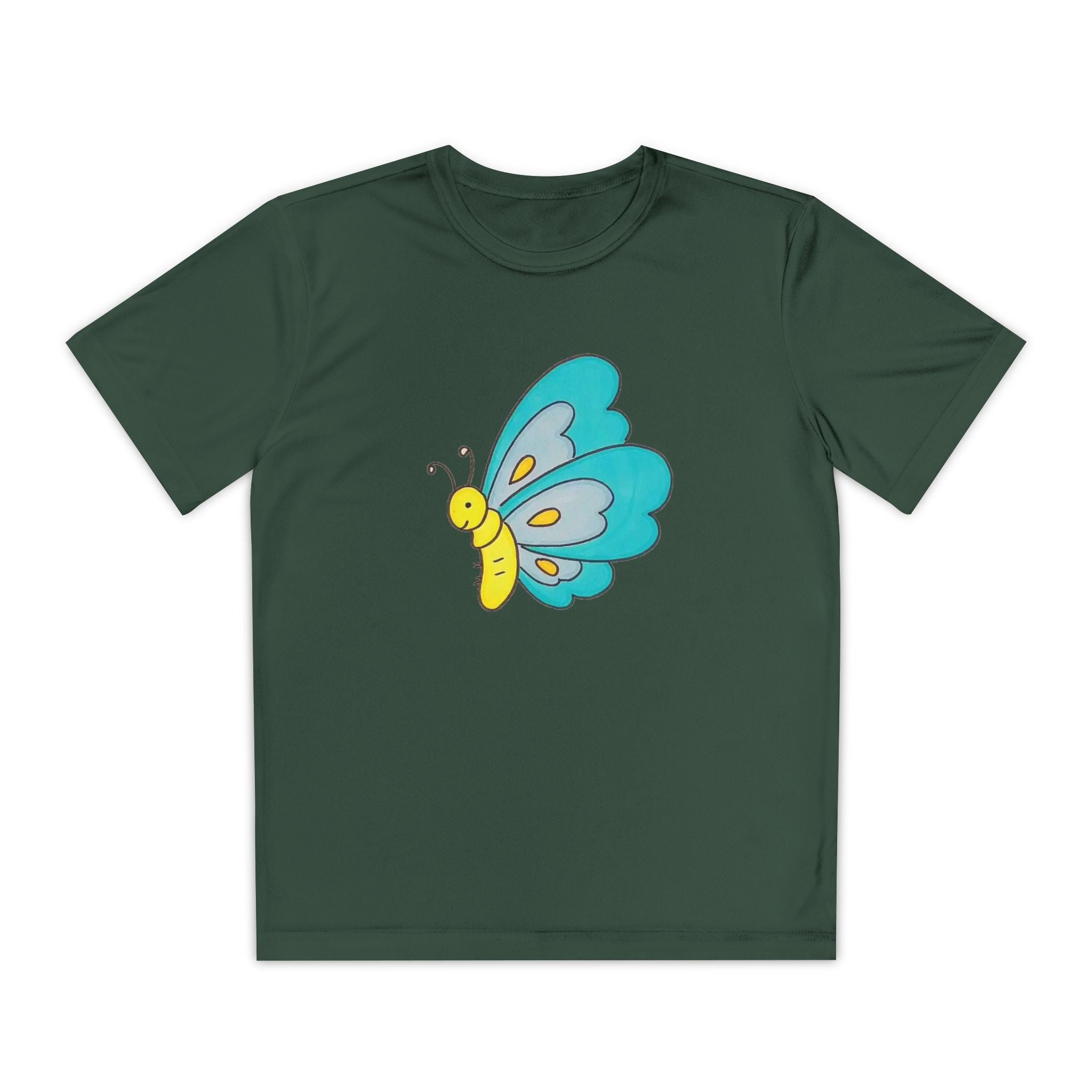 Butterffy Youth T-Shirt Sports Graphic Tee, Cool Athletic Shirt for Kids, Perfect for Sports Events, Team Spirit