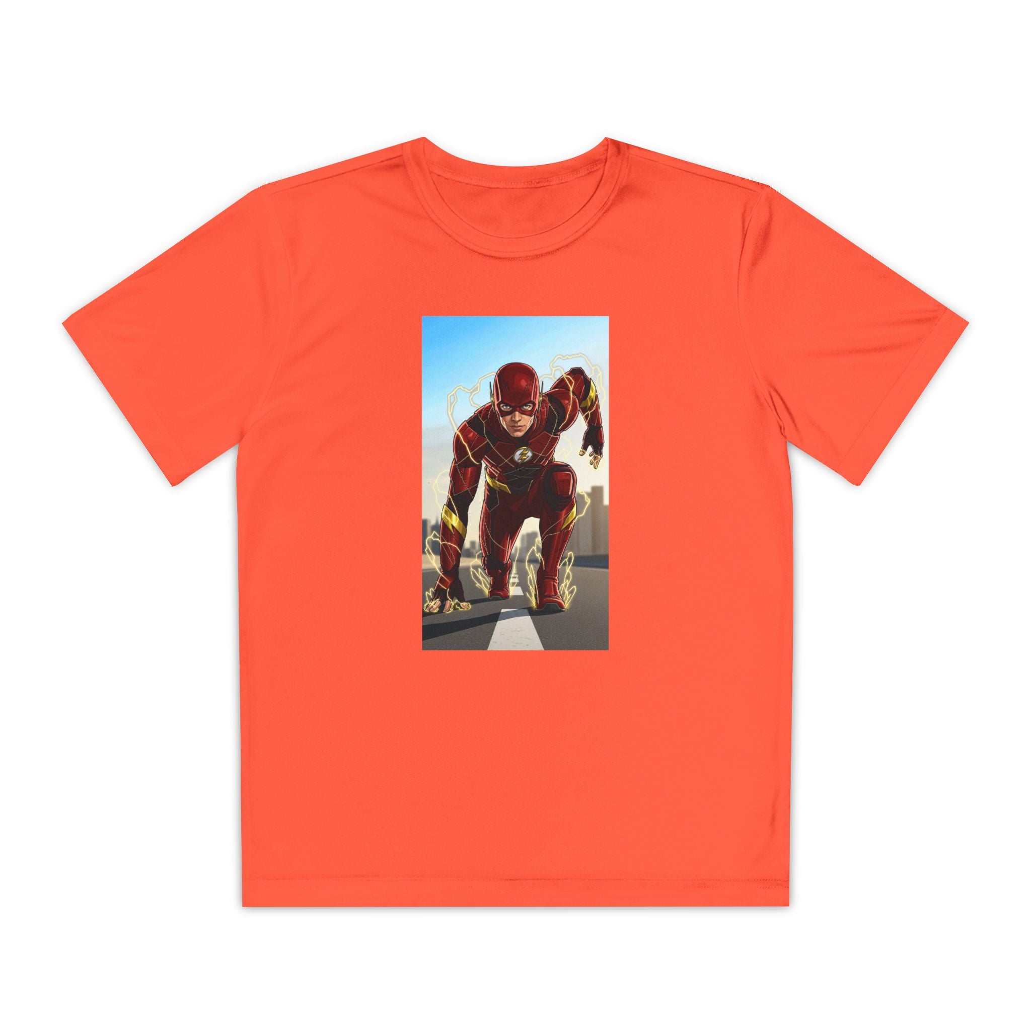 The Flash Superhero Marvel Youth T-Shirt, Kid's Superhero Tee, Children's Graphic Shirt, Comic Book Character Top, Kids Costume Apparel