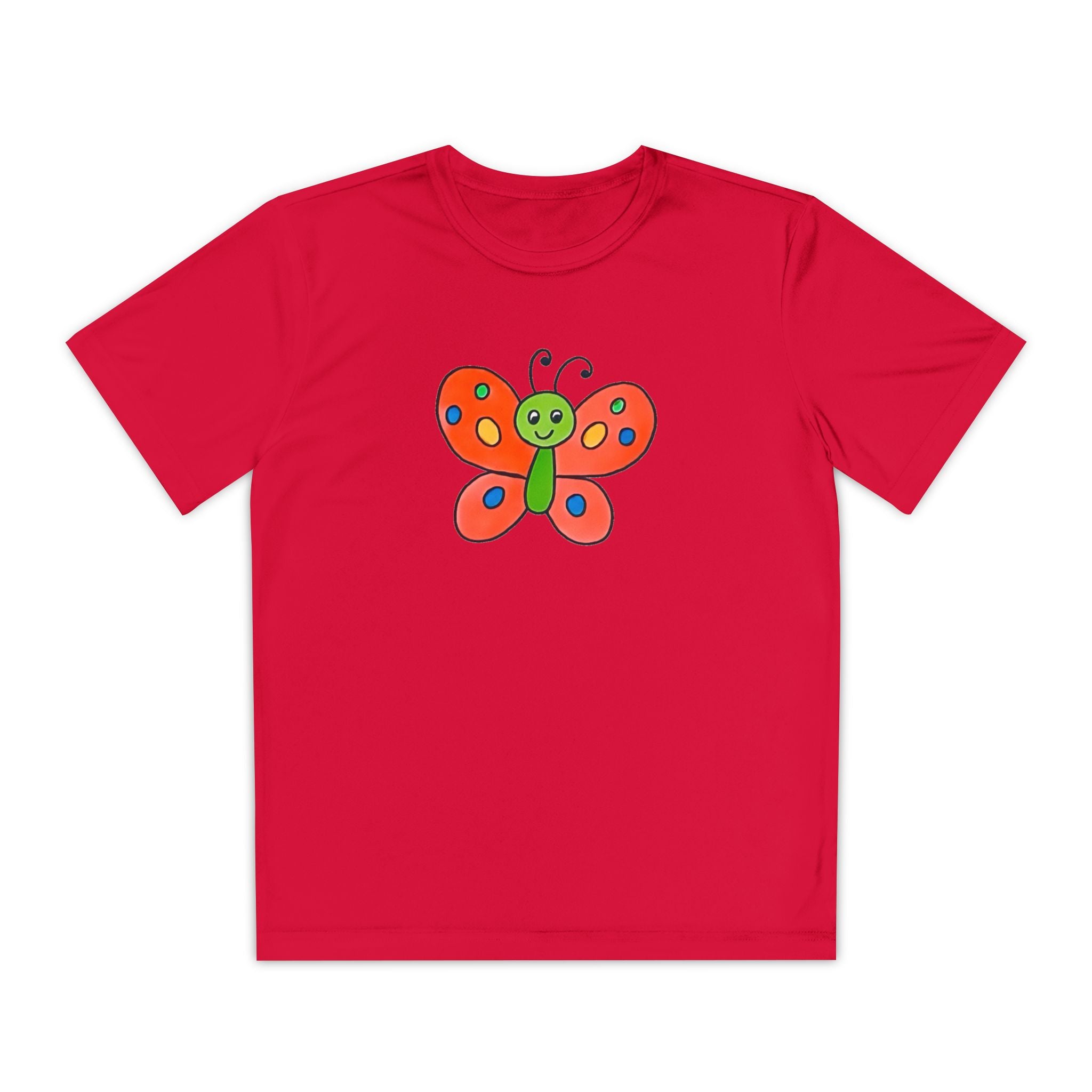 Butterffy Youth T-Shirt Sports Graphic Tee, Cool Athletic Shirt for Kids, Perfect for Sports Events, Team Spirit