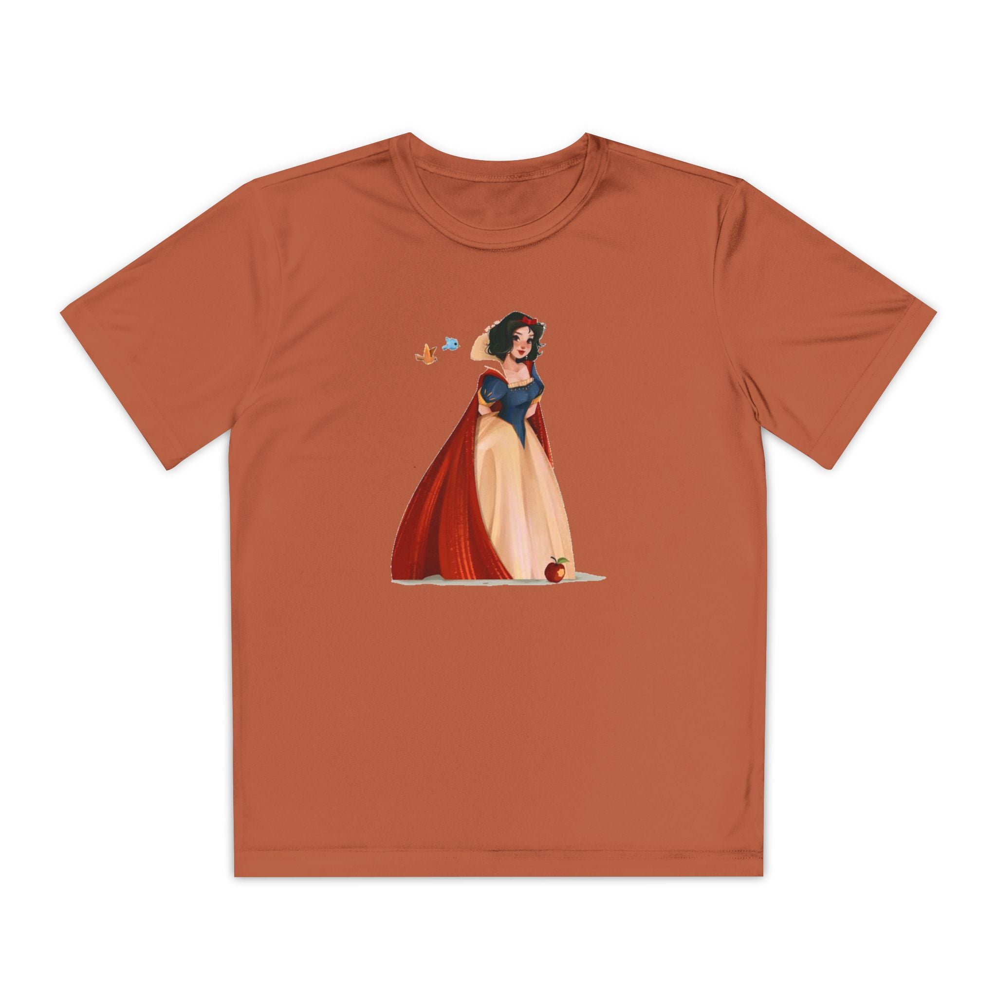 Snow White Youth T-Shirt Sports Graphic Tee, Cool Athletic Shirt for Kids, Perfect for Sports Events, Team Spirit