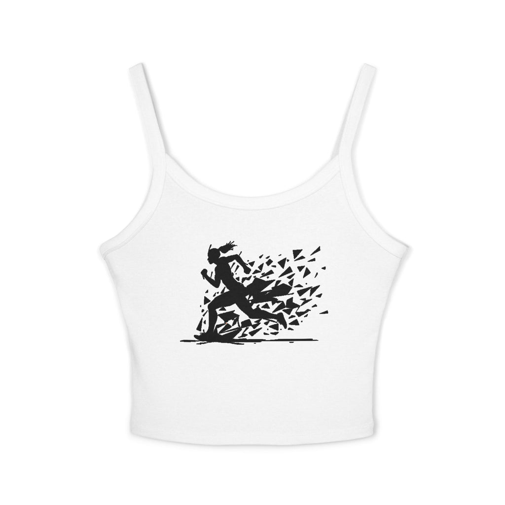 Running Woman Tank Top, Athletic Workout Top, Fitness Sleeveless Shirt, Jogging Muscle Tee, Exercise Gym Cami