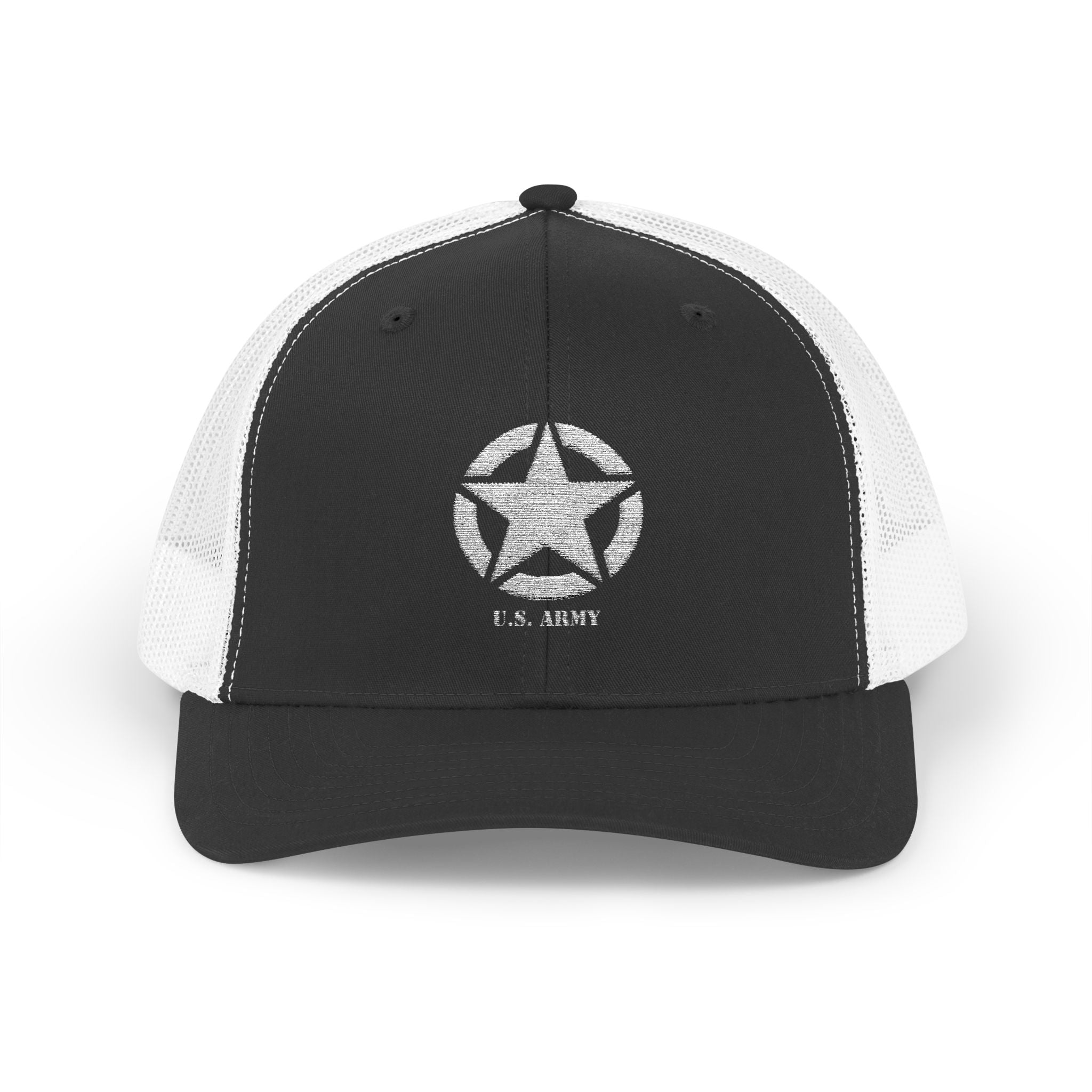 US Army Snapback Trucker Cap with Thin Red Line Design, Ideal for First Responders, Supportive Gifts, Memorials, Everyday Wear