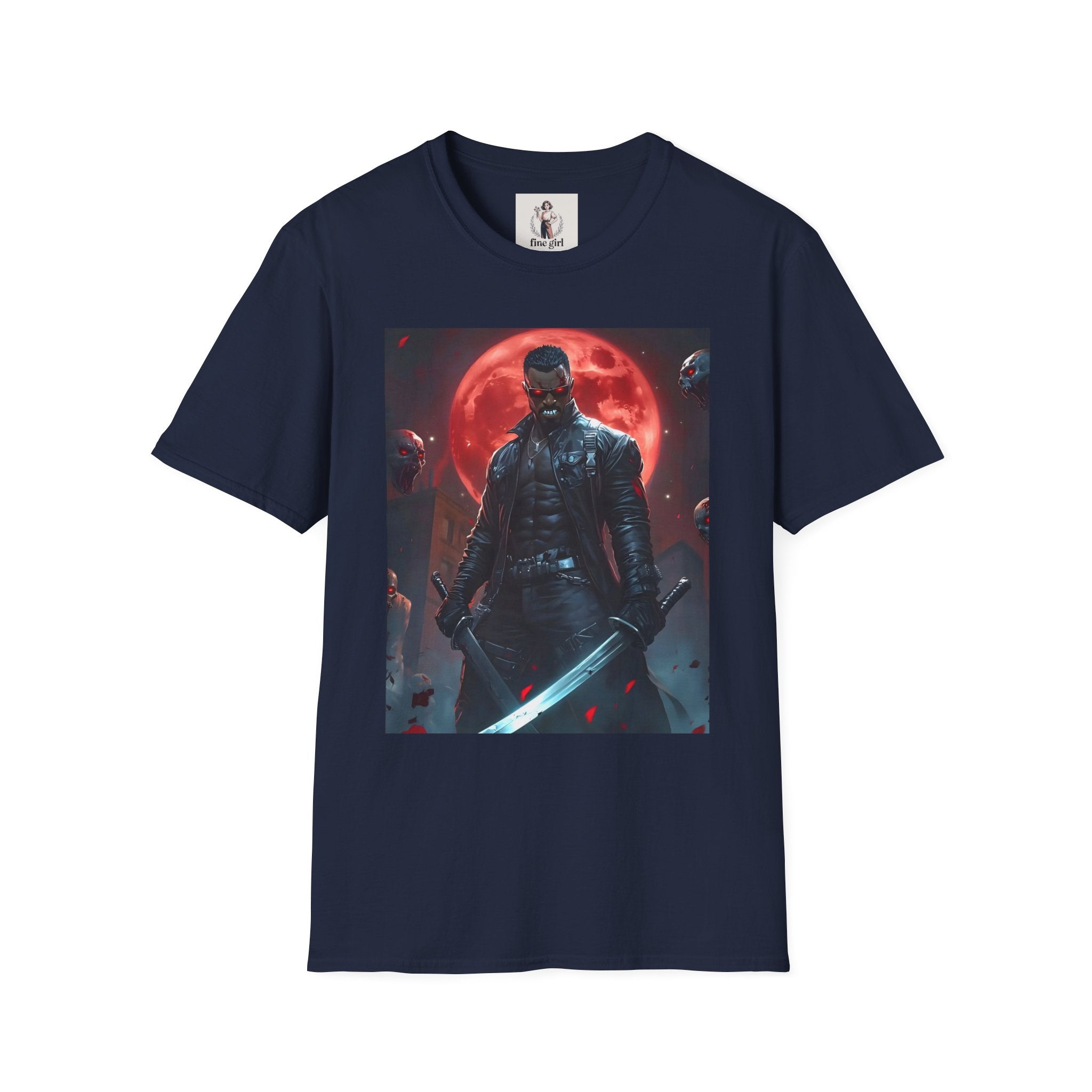 Blade Superhero Marvel Unisex Softstyle T-Shirt, Comic Book Tee, Geeky Clothing, Cosplay Costume Top
