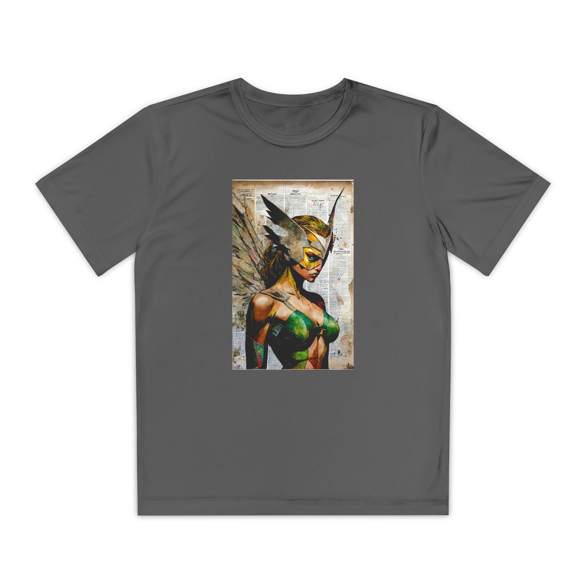 Superhero Youth T-Shirt Sports Graphic Tee, Cool Athletic Shirt for Kids