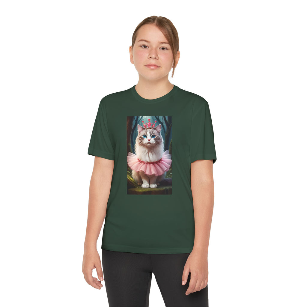 Graphic Tee, Cute Cartoon Kitten, Kids Animal Lover Shirt, Kitty Princess Design, Youth Tee for Girls and Boys, Funny Cat Shirt, Gift for