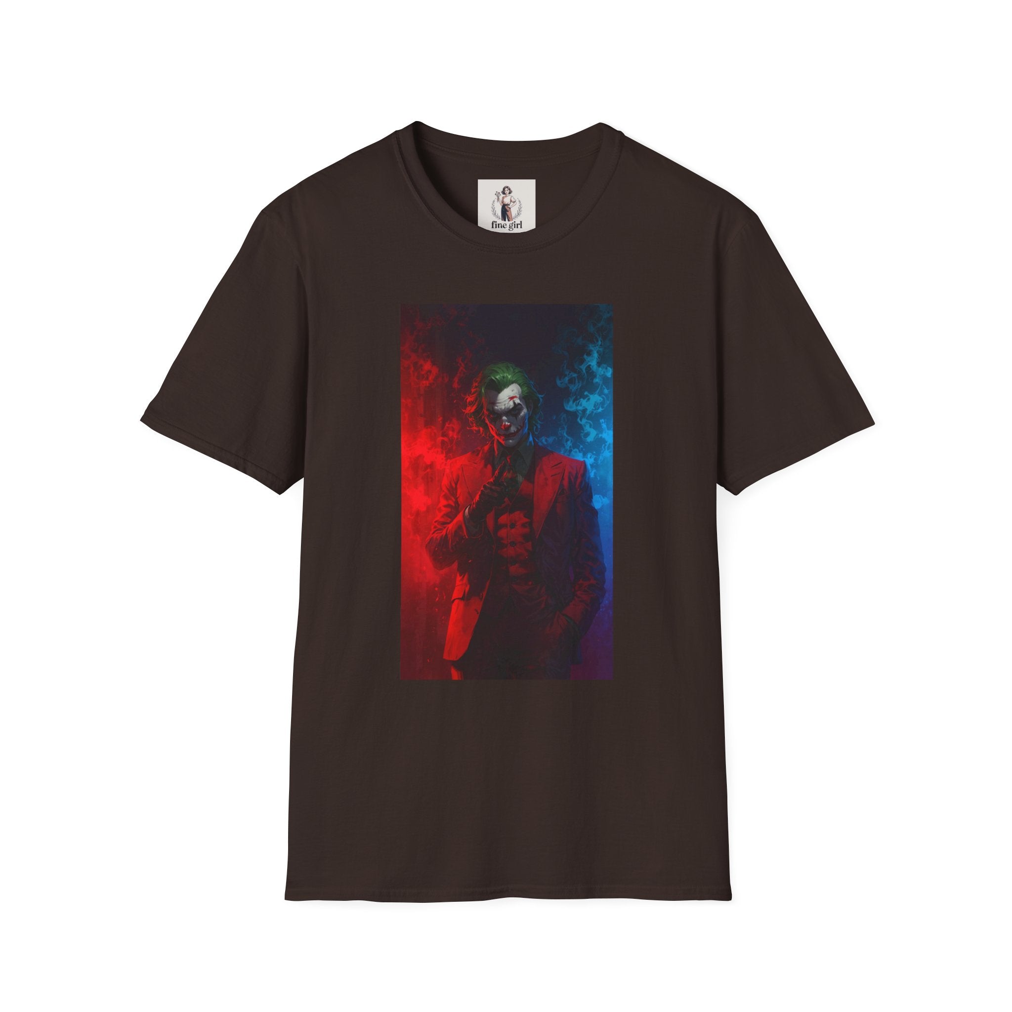 The Joker Superhero Marvel Unisex Softstyle T-Shirt, Comic Book Tee, Geeky Clothing, Cosplay Costume Top