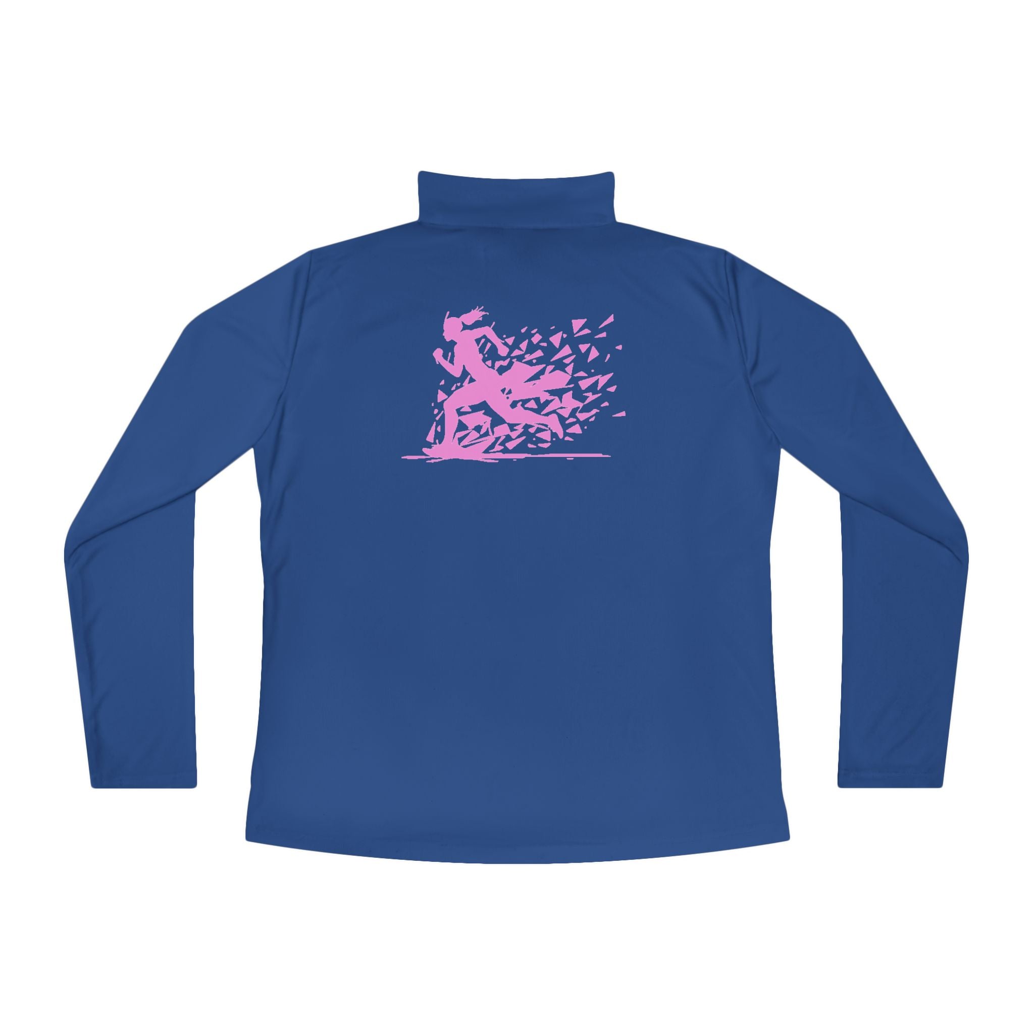 Ladies Quarter-Zip Pullover with Motivational Running Design, Athletic Apparel, Activewear, Sportswear, Fitness Gift, Running Top