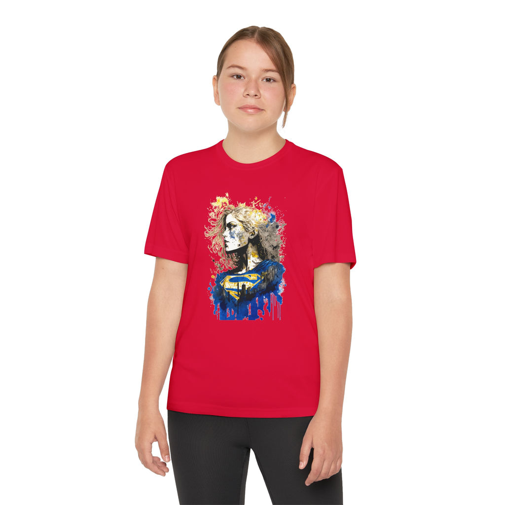 Superhero Youth T-Shirt Sports Graphic Tee, Cool Athletic Shirt for Kids