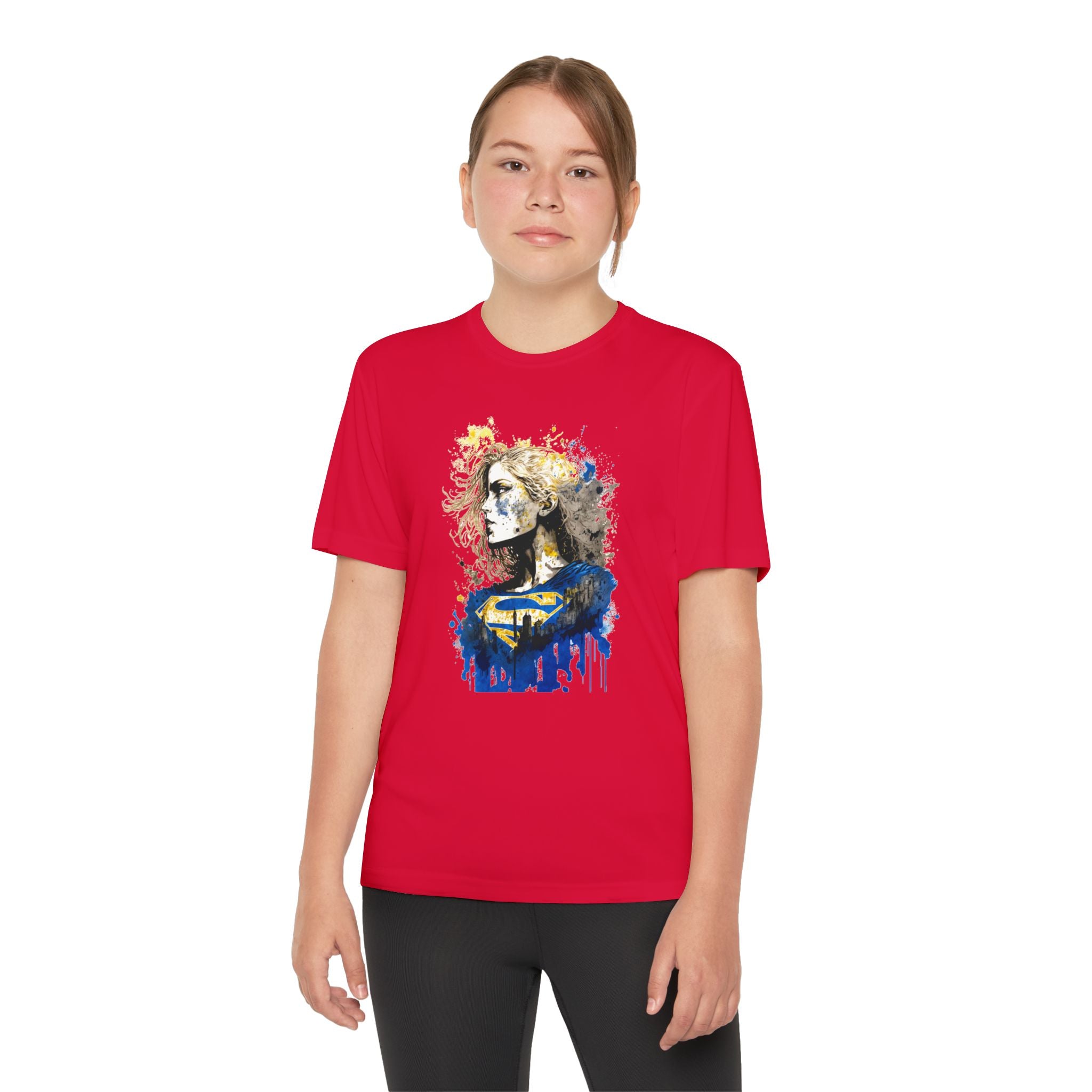 Superhero Youth T-Shirt Sports Graphic Tee, Cool Athletic Shirt for Kids
