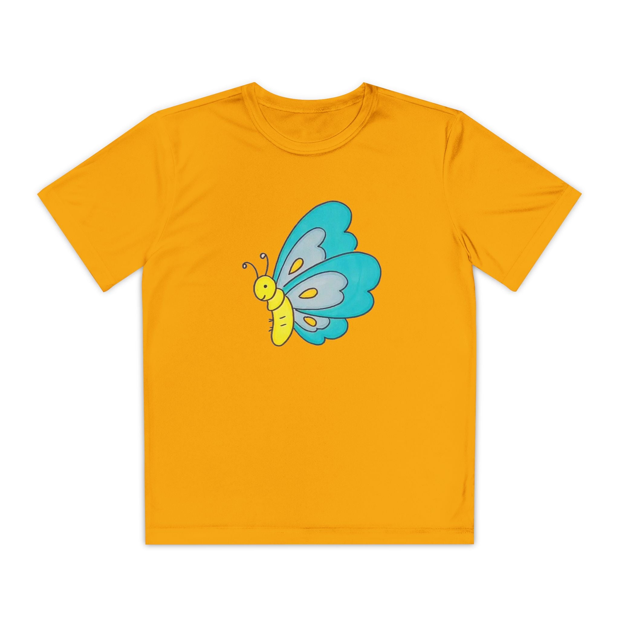 Butterffy Youth T-Shirt Sports Graphic Tee, Cool Athletic Shirt for Kids, Perfect for Sports Events, Team Spirit