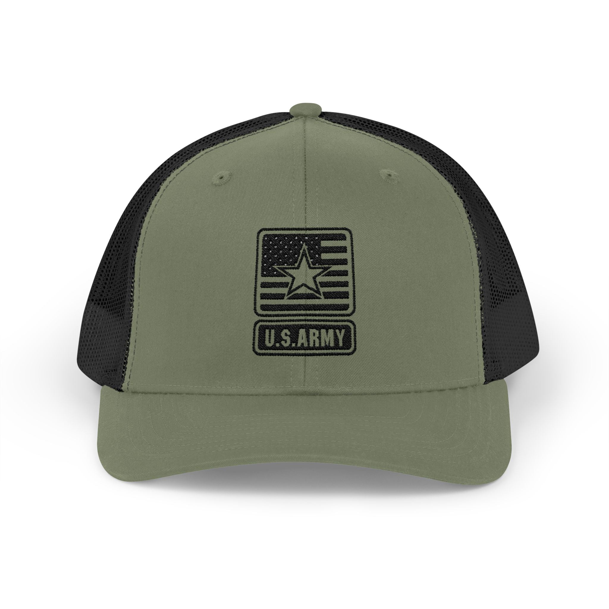 US Army Snapback Trucker Cap with Thin Red Line Design, Ideal for First Responders, Supportive Gifts, Memorials, Everyday Wear