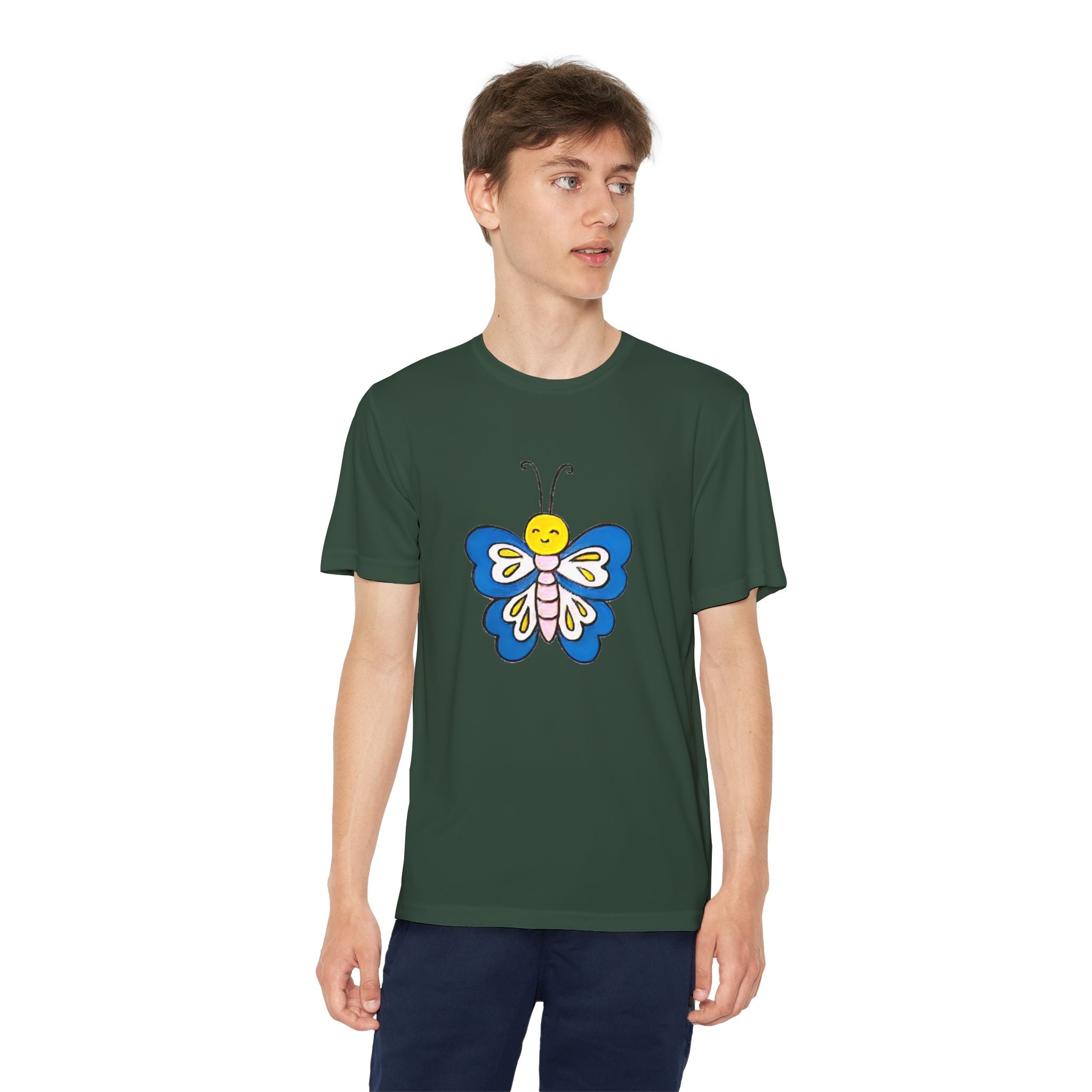Butterffy Youth T-Shirt Sports Graphic Tee, Cool Athletic Shirt for Kids, Perfect for Sports Events, Team Spirit