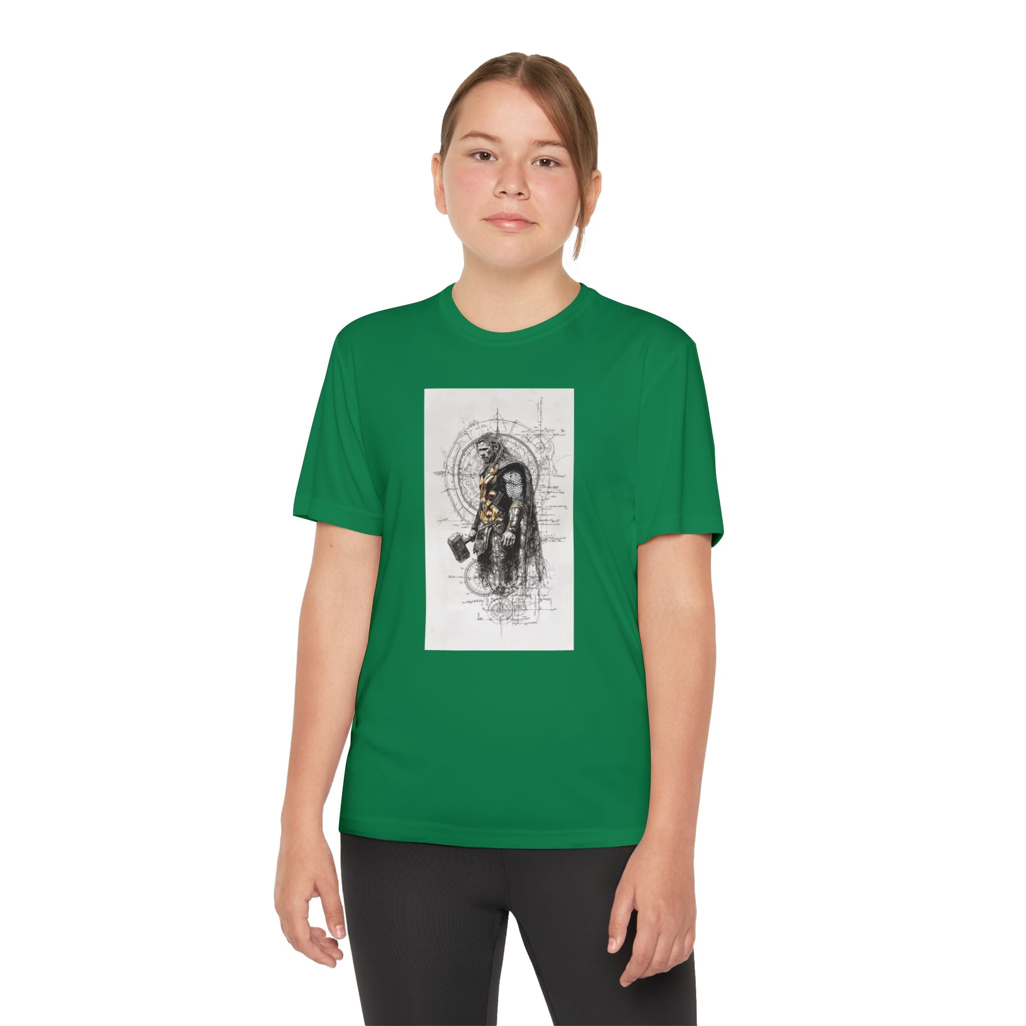 Superhero Youth T-Shirt Sports Graphic Tee, Cool Athletic Shirt for Kids