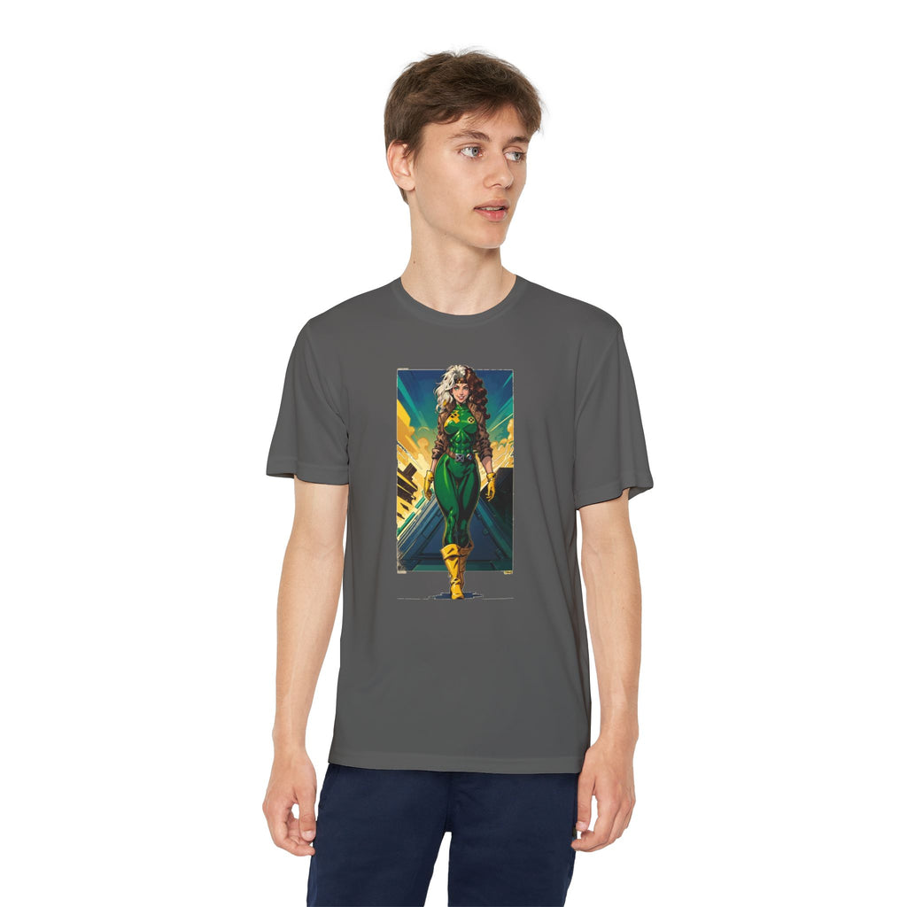 Superhero Youth T-Shirt Sports Graphic Tee, Cool Athletic Shirt for Kids