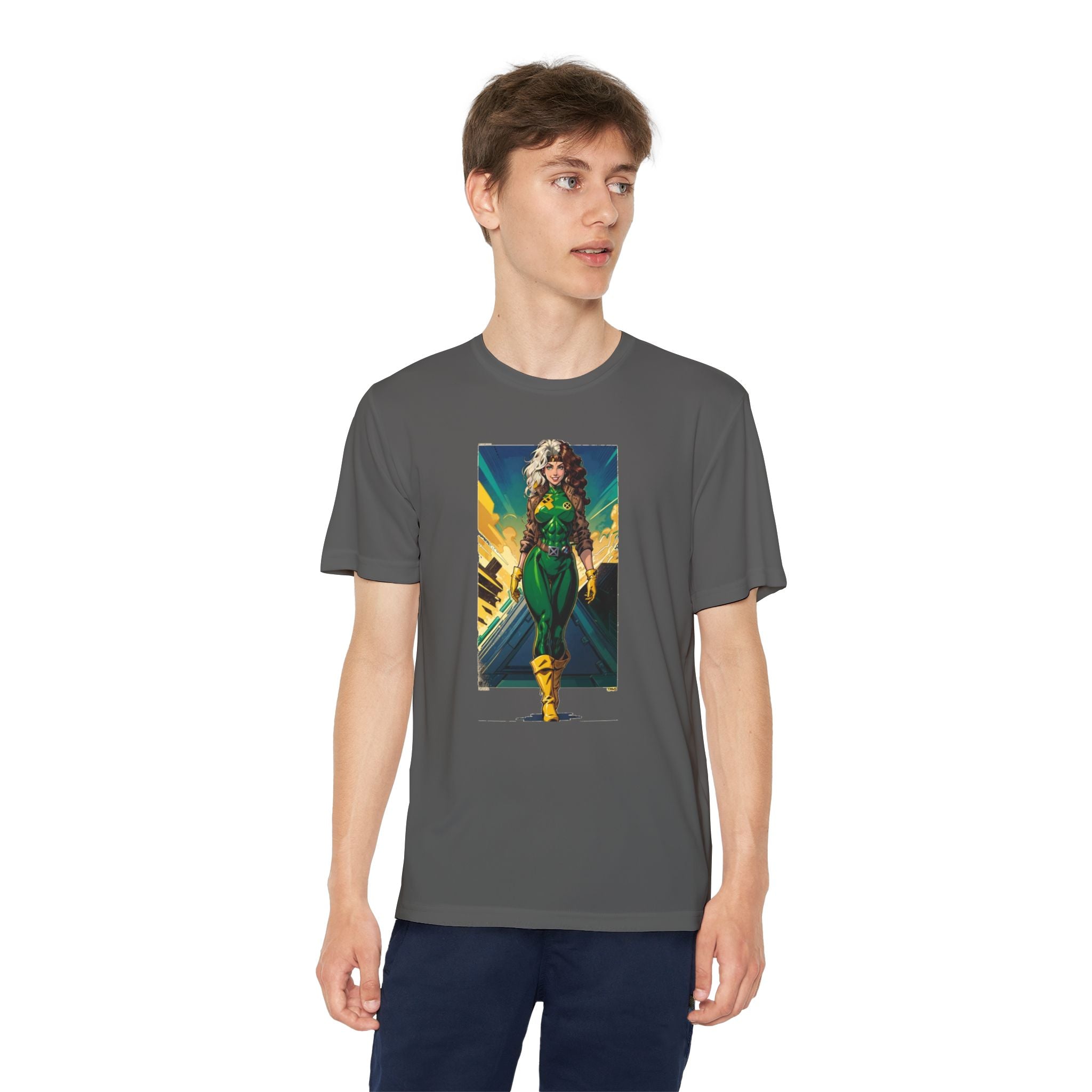 Superhero Youth T-Shirt Sports Graphic Tee, Cool Athletic Shirt for Kids