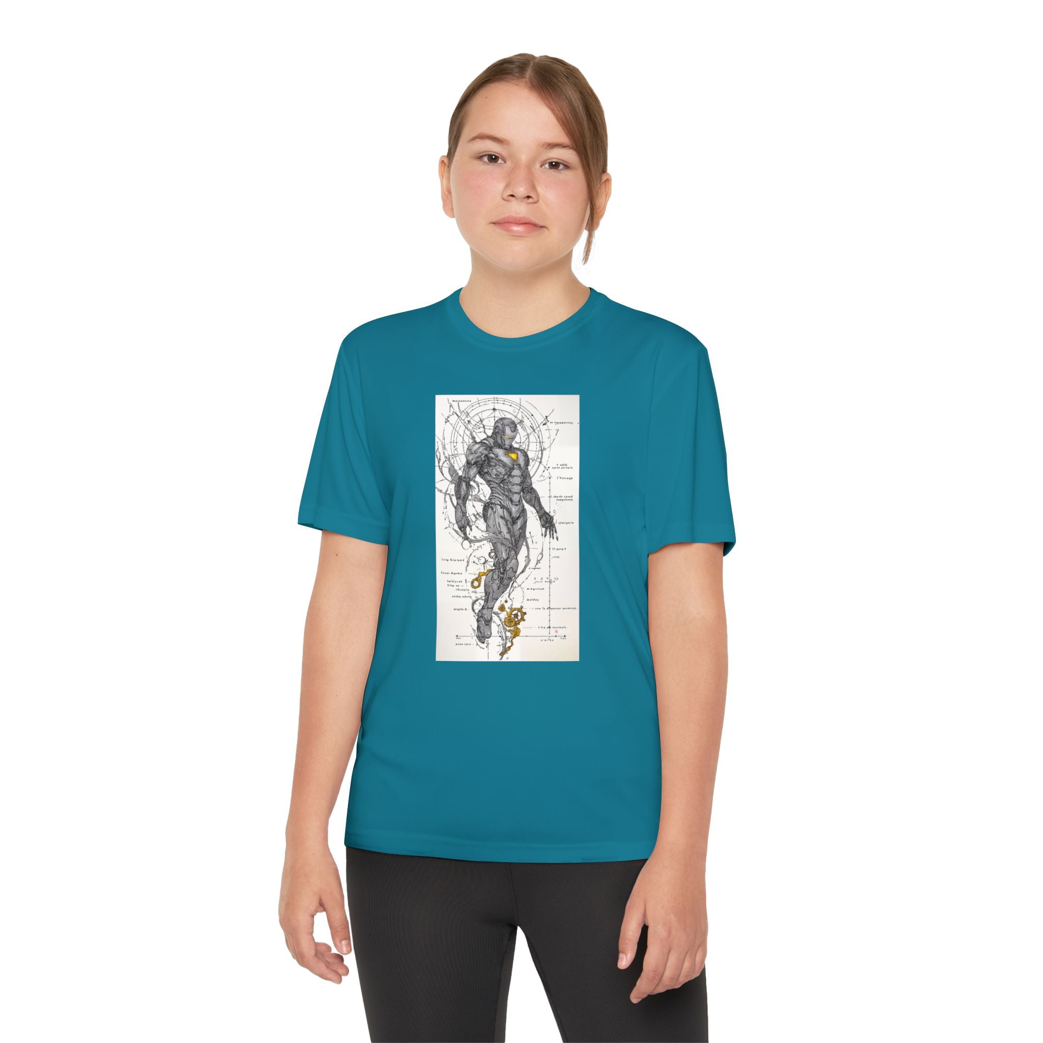 Superhero Youth T-Shirt Sports Graphic Tee, Cool Athletic Shirt for Kids