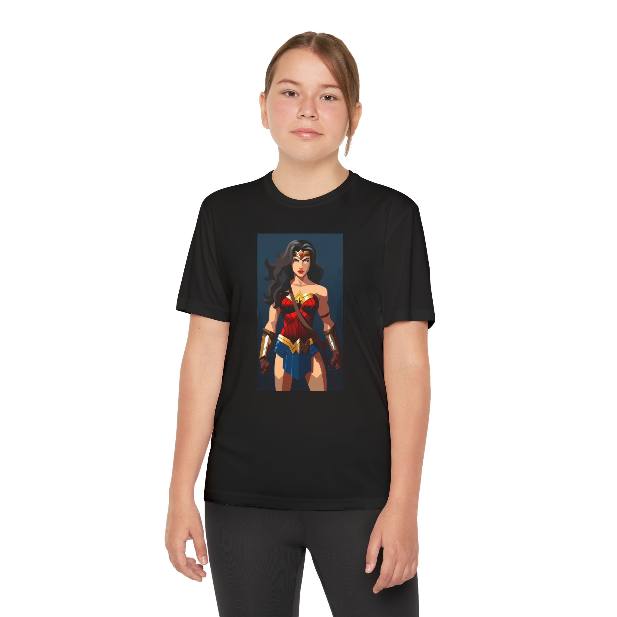 Superhero Youth T-Shirt Sports Graphic Tee, Cool Athletic Shirt for Kids