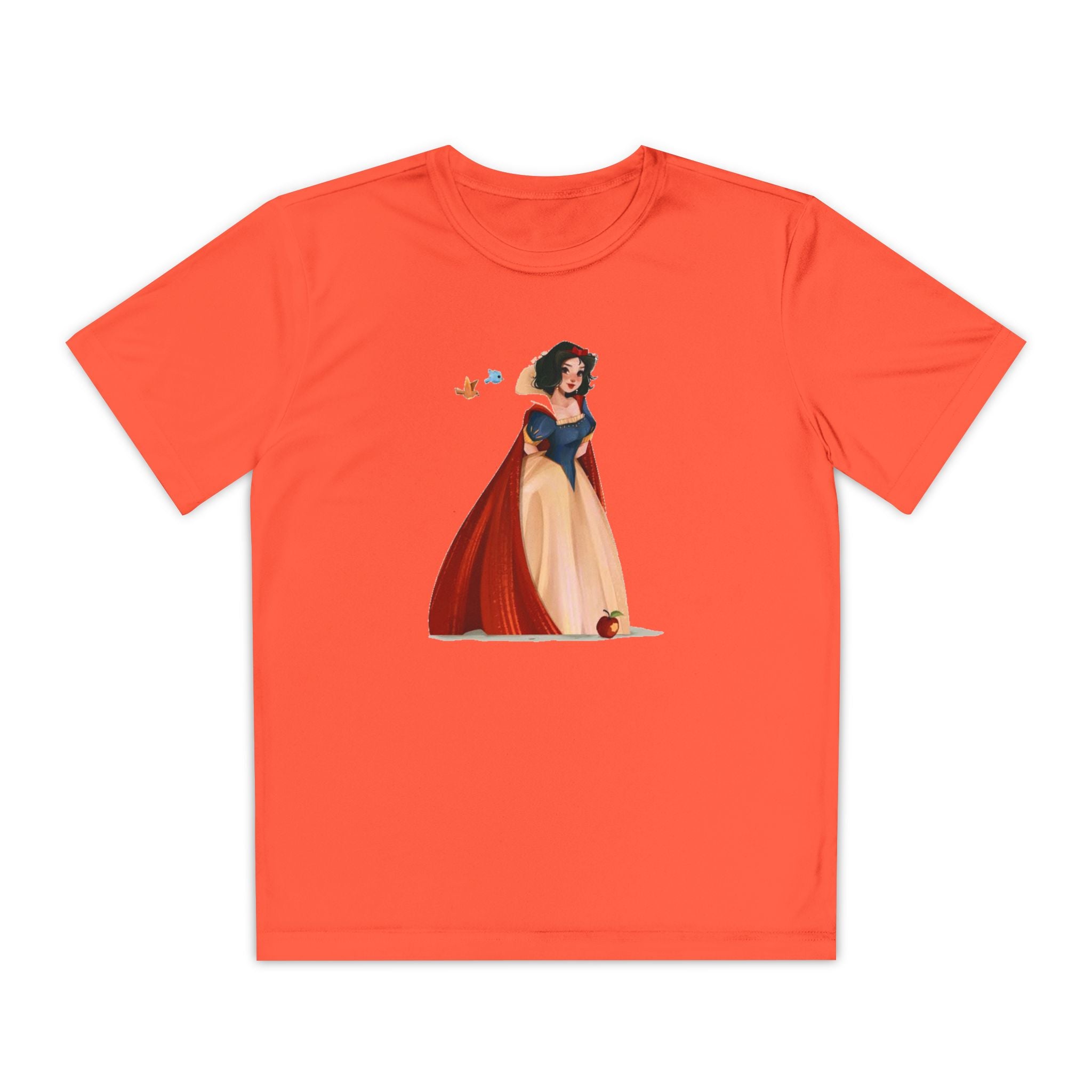 Snow White Youth T-Shirt Sports Graphic Tee, Cool Athletic Shirt for Kids, Perfect for Sports Events, Team Spirit