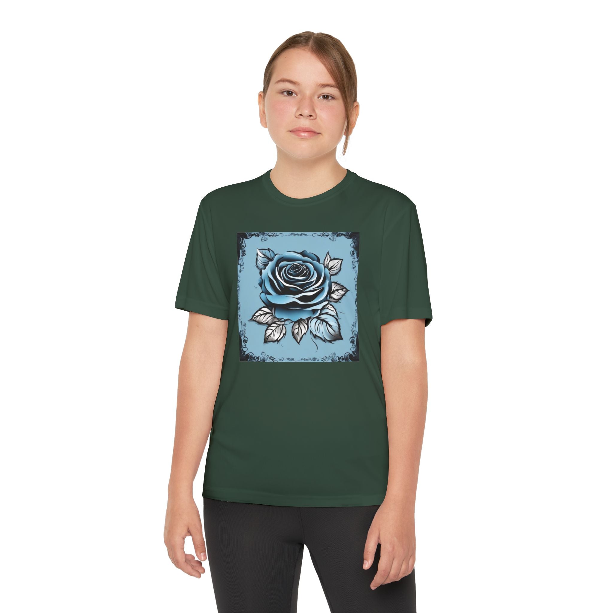 Flower Youth Tshirt, Girls Floral Tee, Kids Spring Shirt, Children's Botanical Top, Teen Blossom T-Shirt