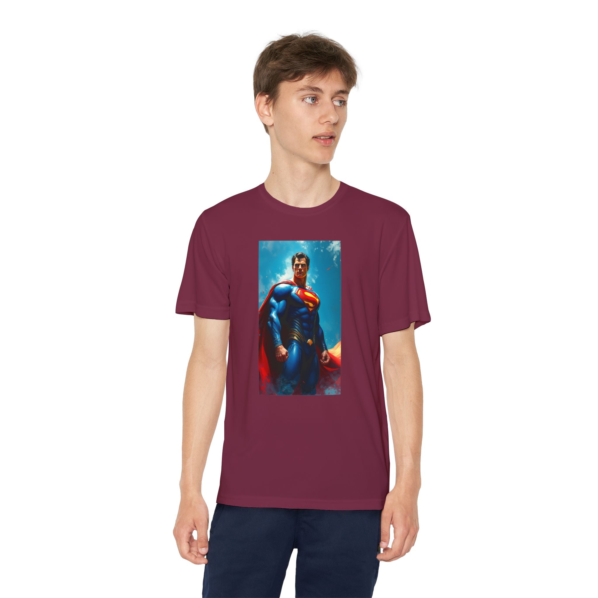 Superman Superhero Marvel T-Shirt, Youth Competitor Tee,  Kids Comic Book Hero Top, Children's Graphic Tee, Youth Super Power T-Shirt