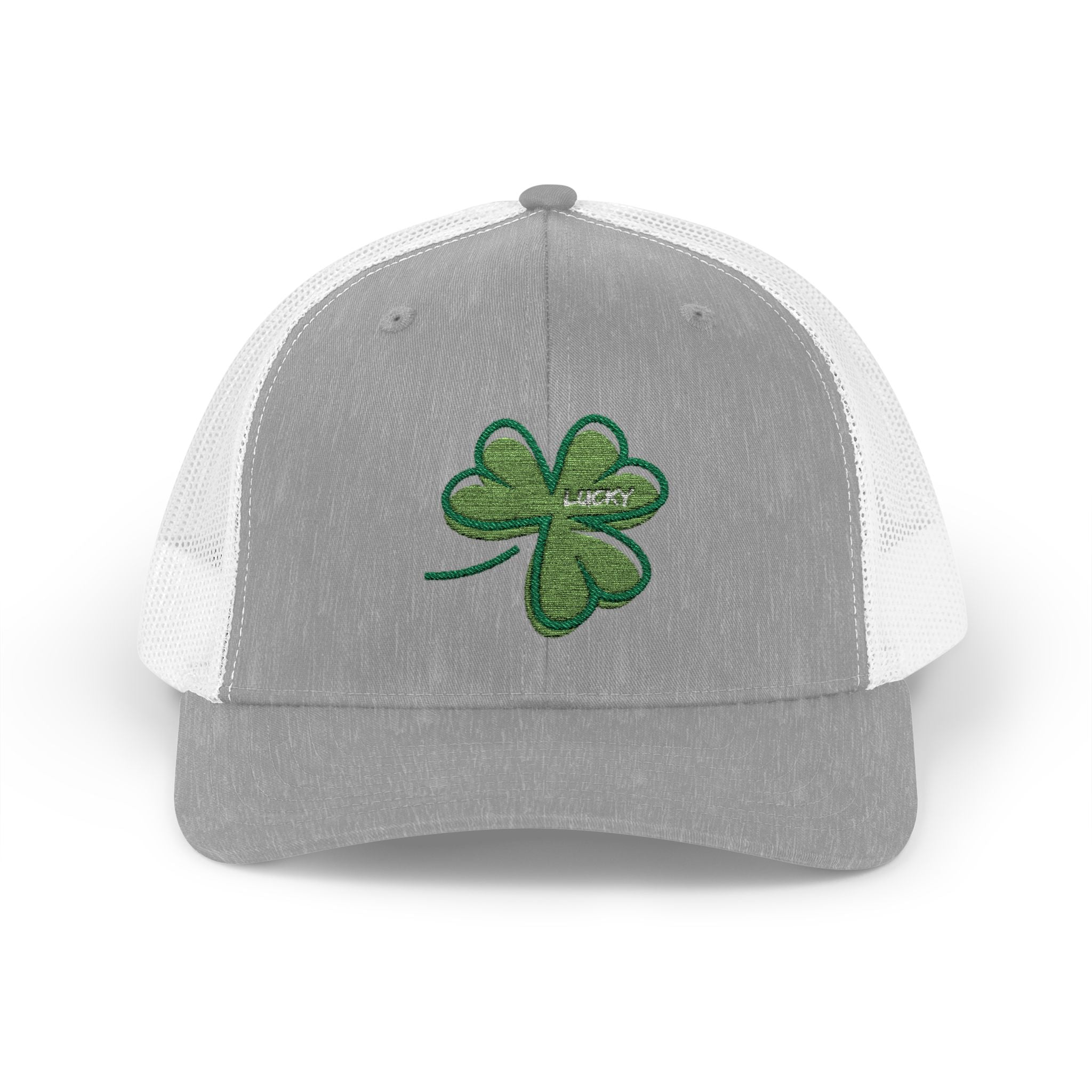 St. Patrick's Day Lucky 4-Leaf Clover Snapback Trucker Cap