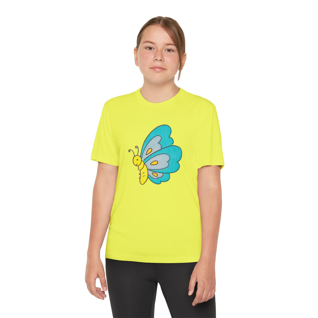 Butterffy Youth T-Shirt Sports Graphic Tee, Cool Athletic Shirt for Kids, Perfect for Sports Events, Team Spirit