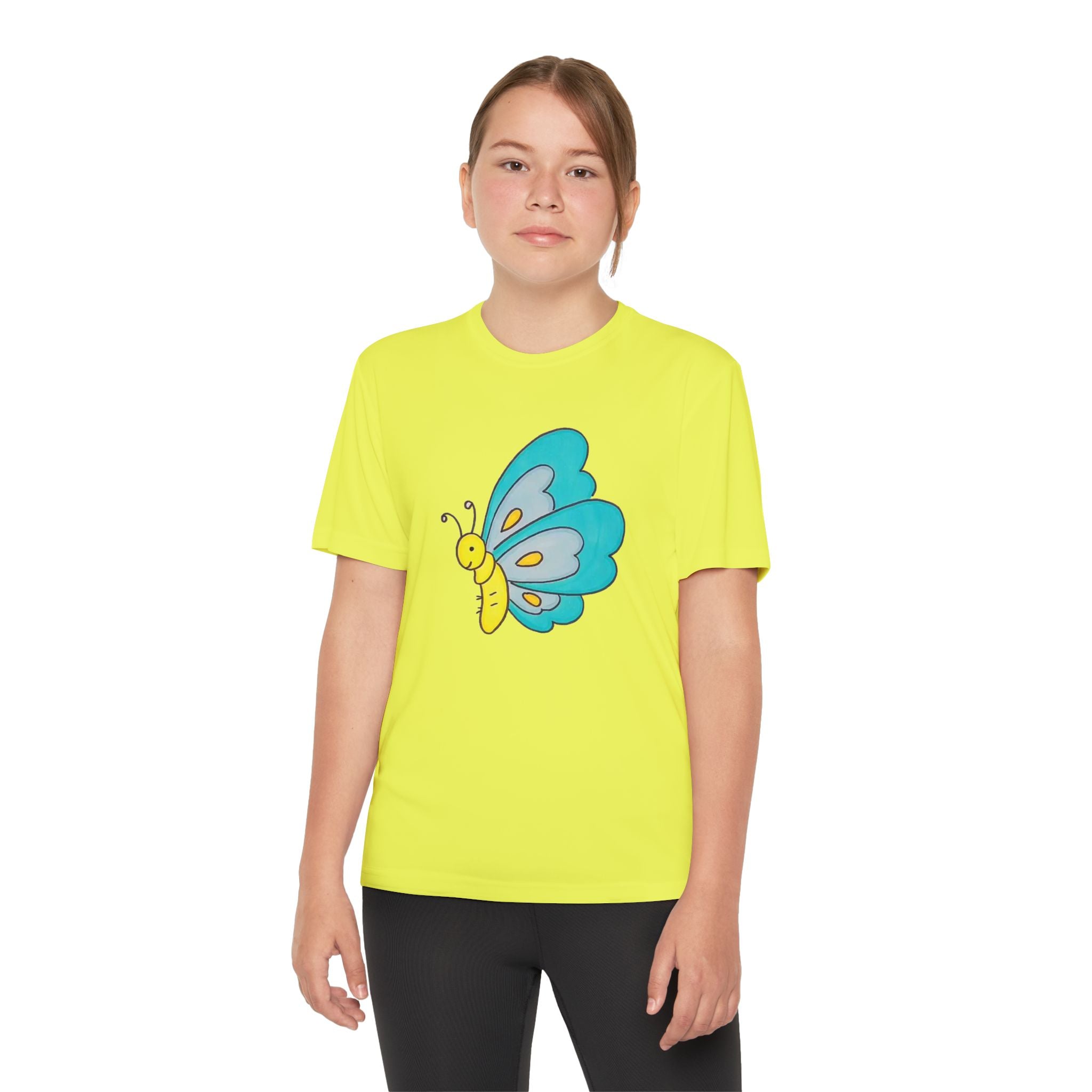 Butterffy Youth T-Shirt Sports Graphic Tee, Cool Athletic Shirt for Kids, Perfect for Sports Events, Team Spirit
