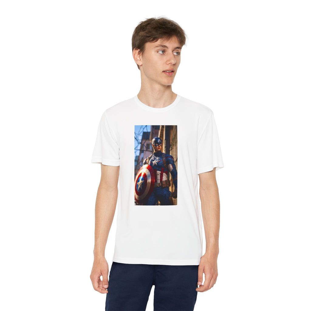 Captain America Superhero Marvel Patriotic, Kids Graphic T-Shirt, Boys Hero Top, Girls Comic Book Clothing, Birthday