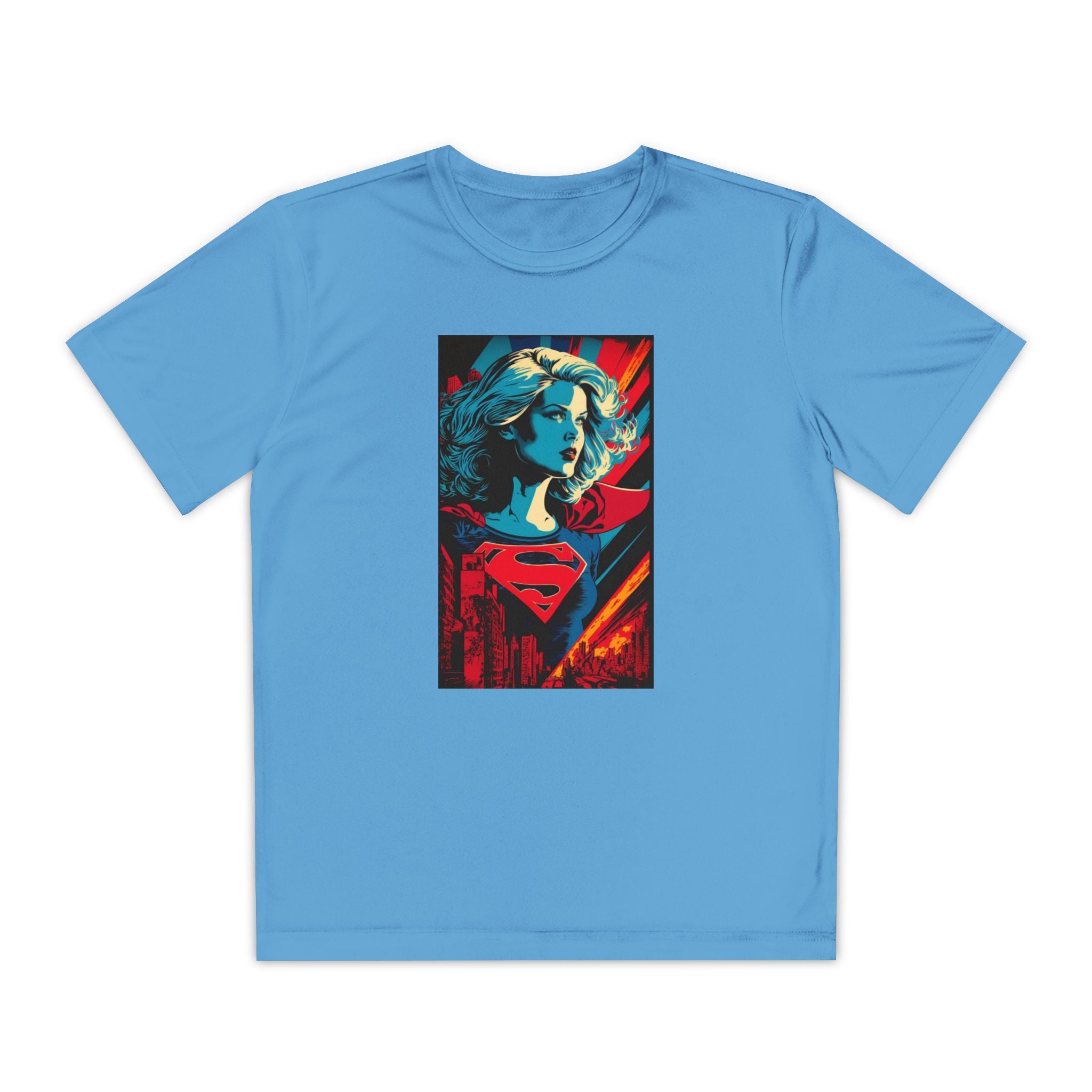 Superhero Youth T-Shirt Sports Graphic Tee, Cool Athletic Shirt for Kids