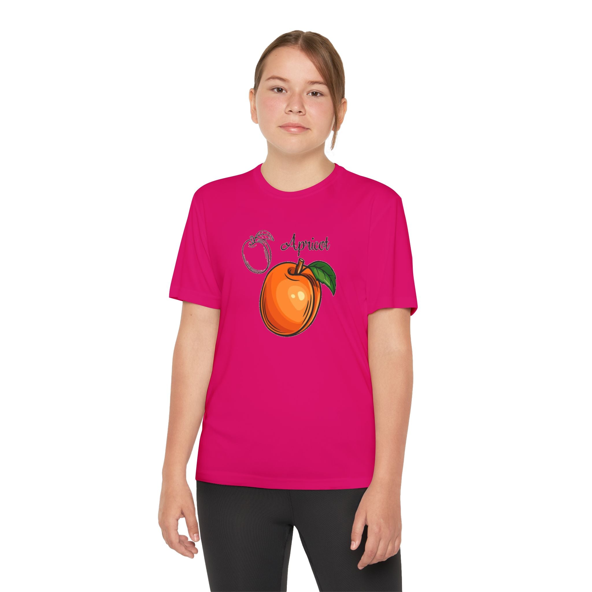 Apricot Youth T-Shirt Sports Graphic Tee, Cool Athletic Shirt for Kids, Perfect for Sports Events, Team Spirit