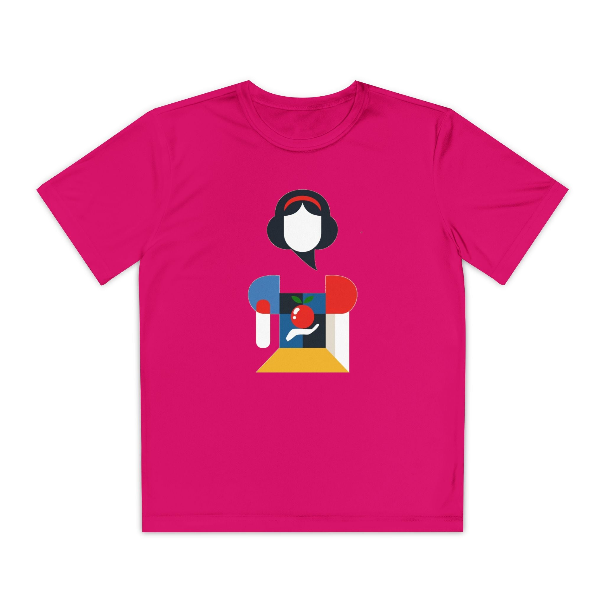 Snow White Youth T-Shirt Sports Graphic Tee, Cool Athletic Shirt for Kids, Perfect for Sports Events, Team Spirit