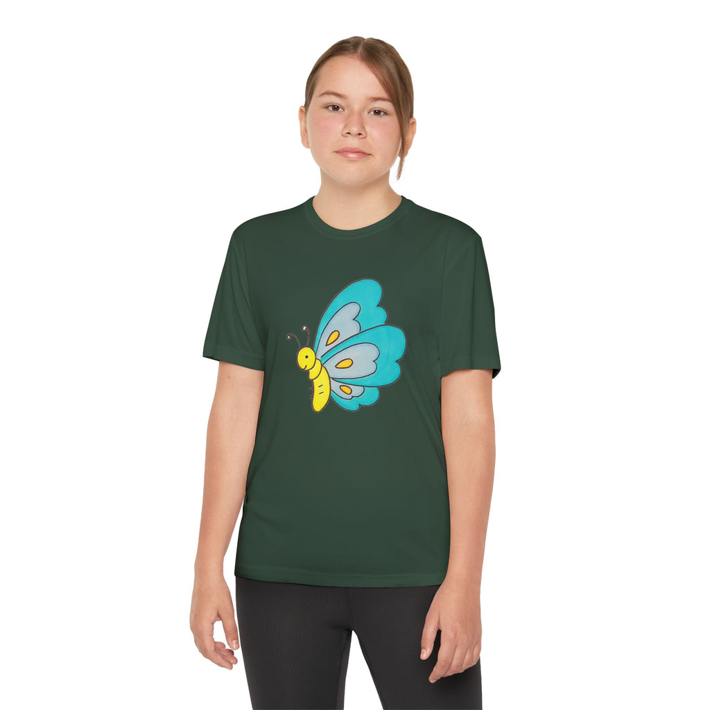 Butterffy Youth T-Shirt Sports Graphic Tee, Cool Athletic Shirt for Kids, Perfect for Sports Events, Team Spirit