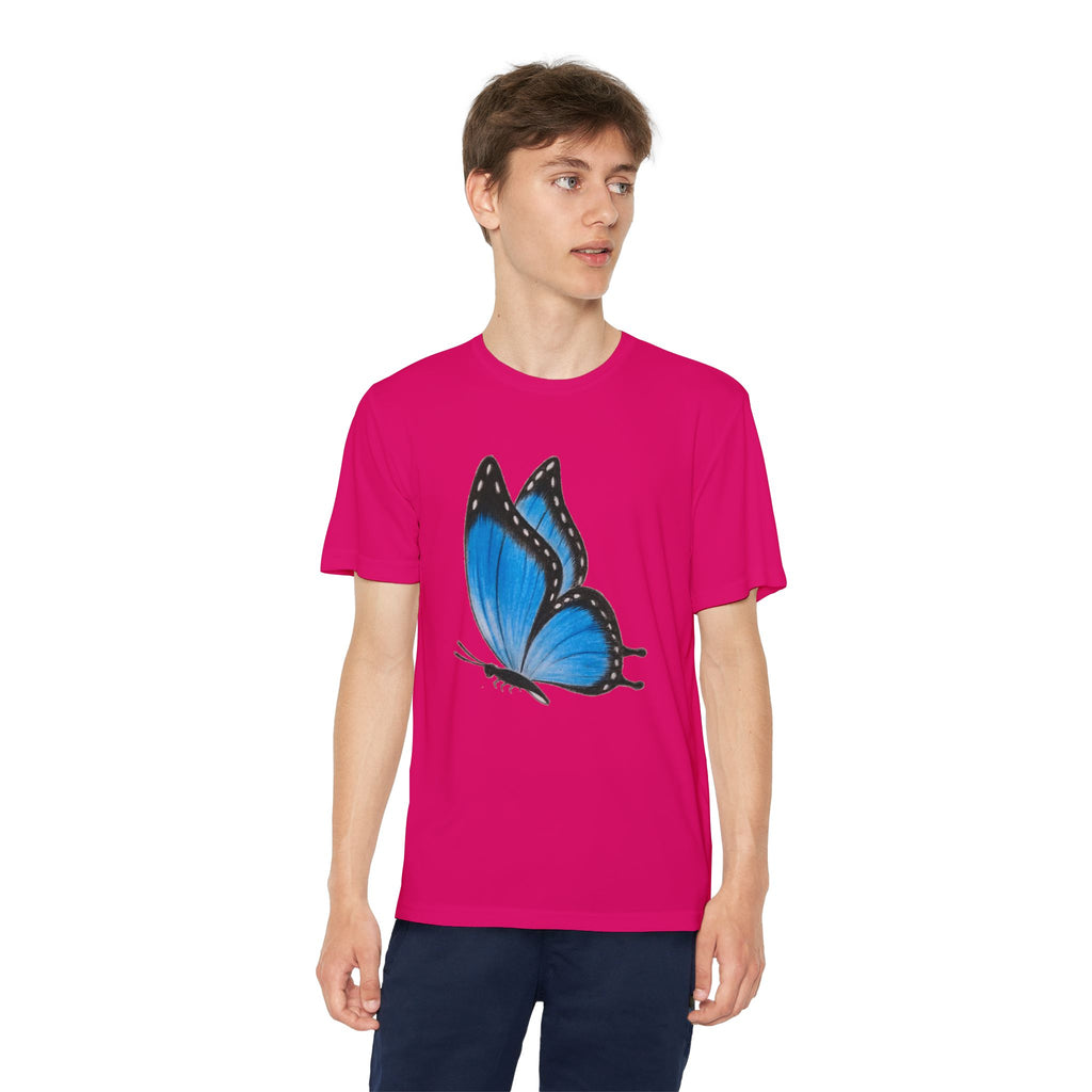 Butterffy Youth T-Shirt Sports Graphic Tee, Cool Athletic Shirt for Kids, Perfect for Sports Events, Team Spirit