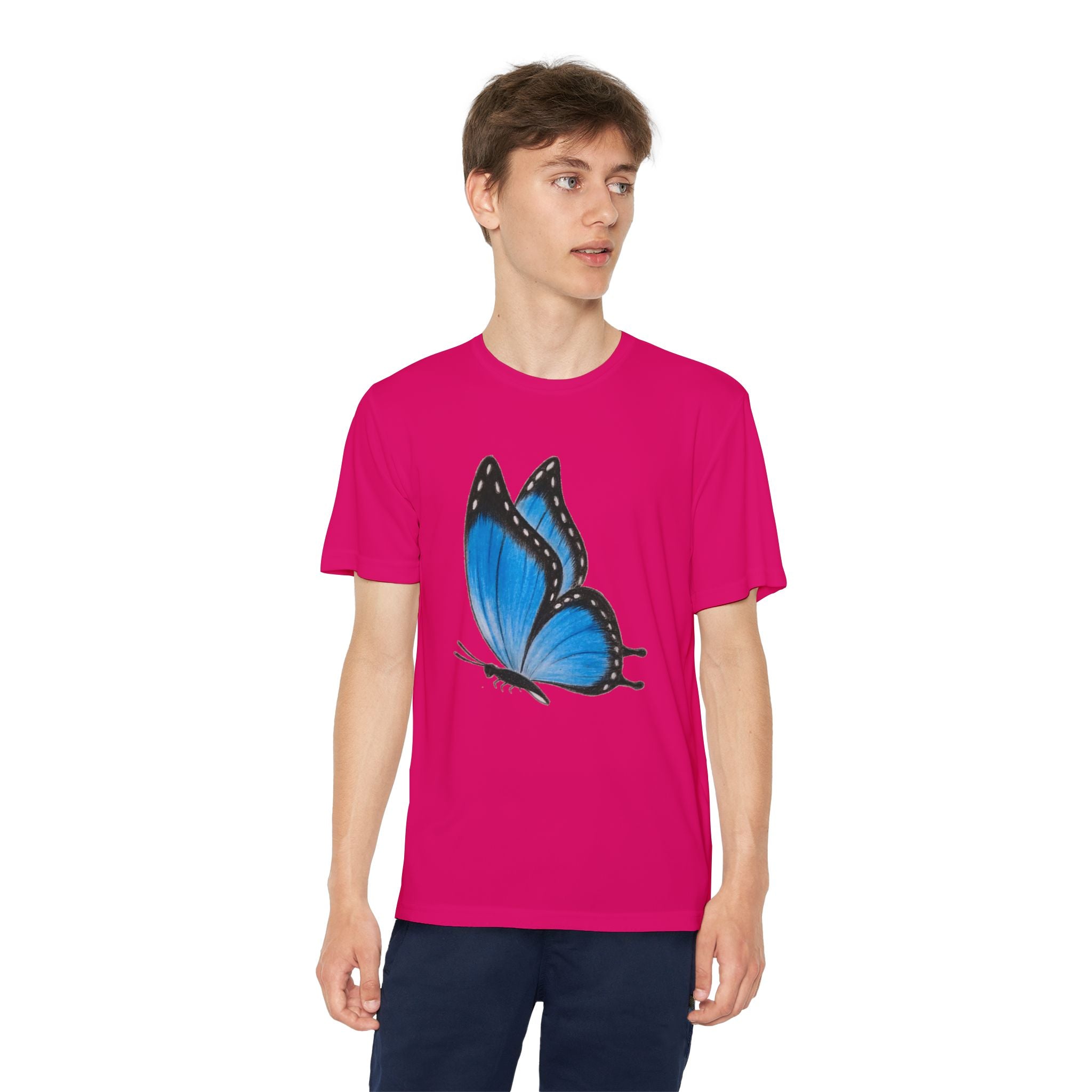 Butterffy Youth T-Shirt Sports Graphic Tee, Cool Athletic Shirt for Kids, Perfect for Sports Events, Team Spirit