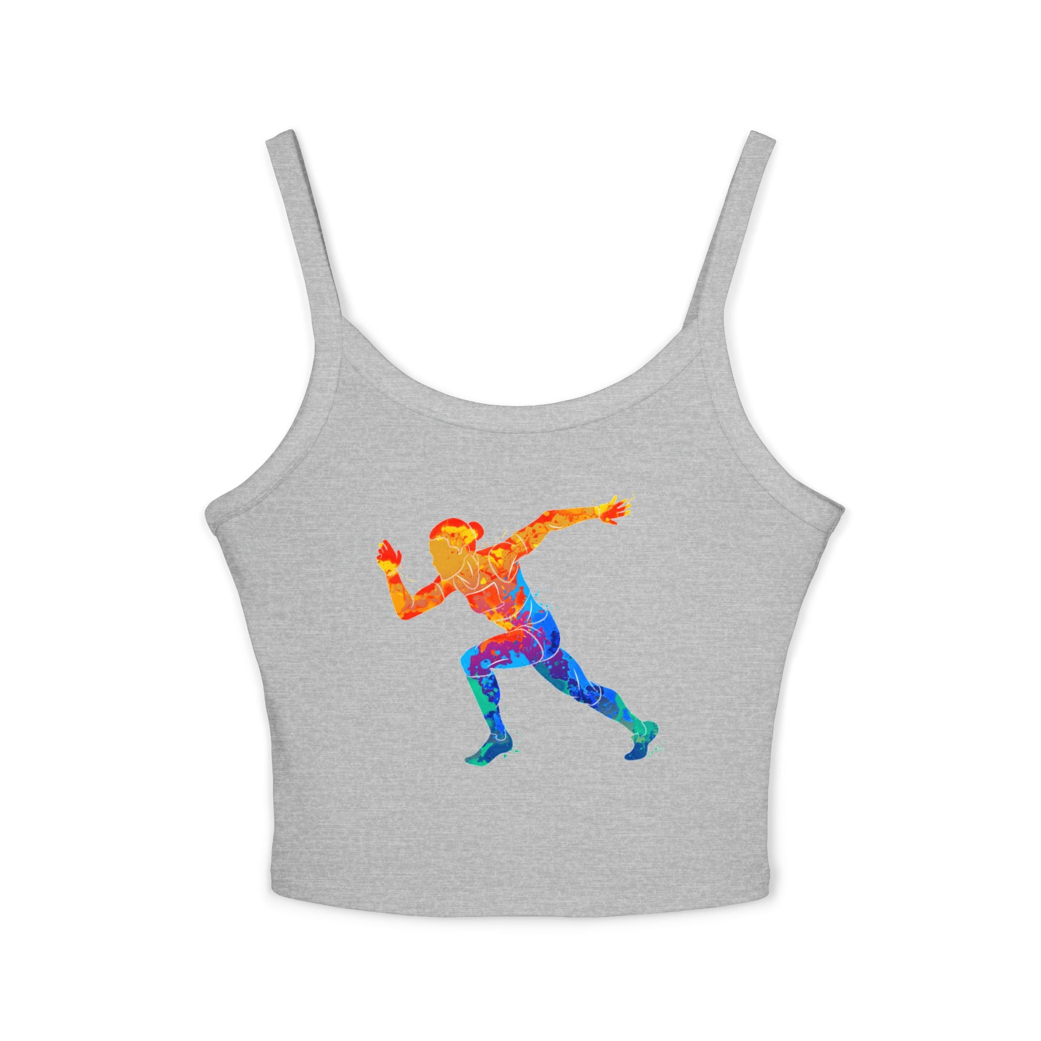 Running Woman Tank Top, Athletic Workout Top, Fitness Sleeveless Shirt, Jogging Muscle Tee, Exercise Gym Cami