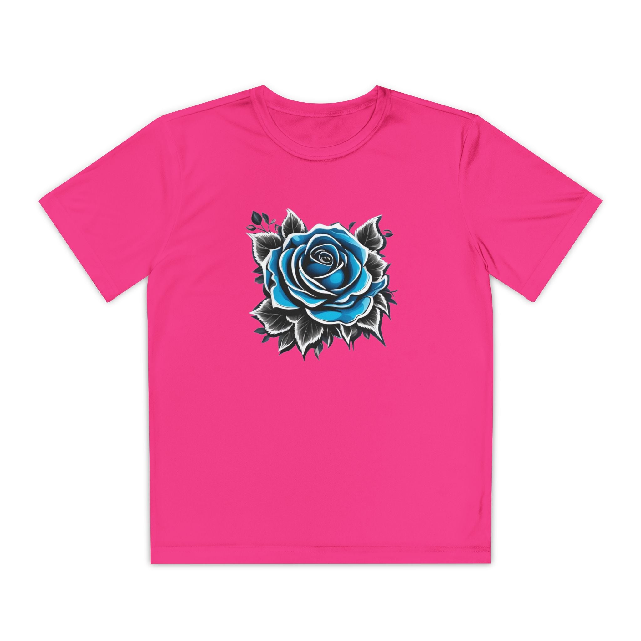 Flower Youth T-Shirt Sports Graphic Tee, Cool Athletic Shirt for Kids
