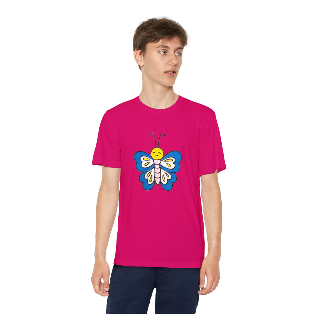Butterffy Youth T-Shirt Sports Graphic Tee, Cool Athletic Shirt for Kids, Perfect for Sports Events, Team Spirit