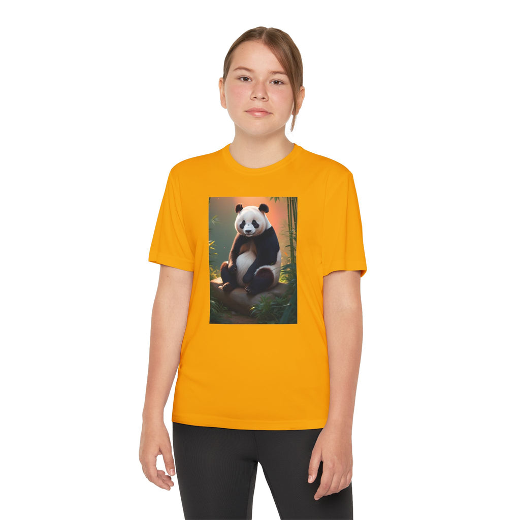 Panda Youth Tee Shirt, Kids Animal Graphic Top, Cute Black and White Tee, Children's Zoo Theme Shirt, Bamboo Bear Shirt, Kid's Nature Gift