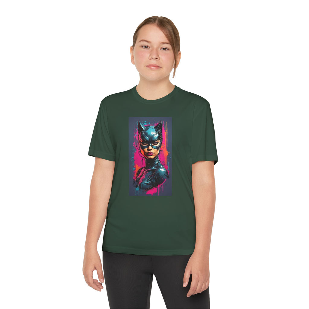 Superhero Youth T-Shirt Sports Graphic Tee, Cool Athletic Shirt for Kids