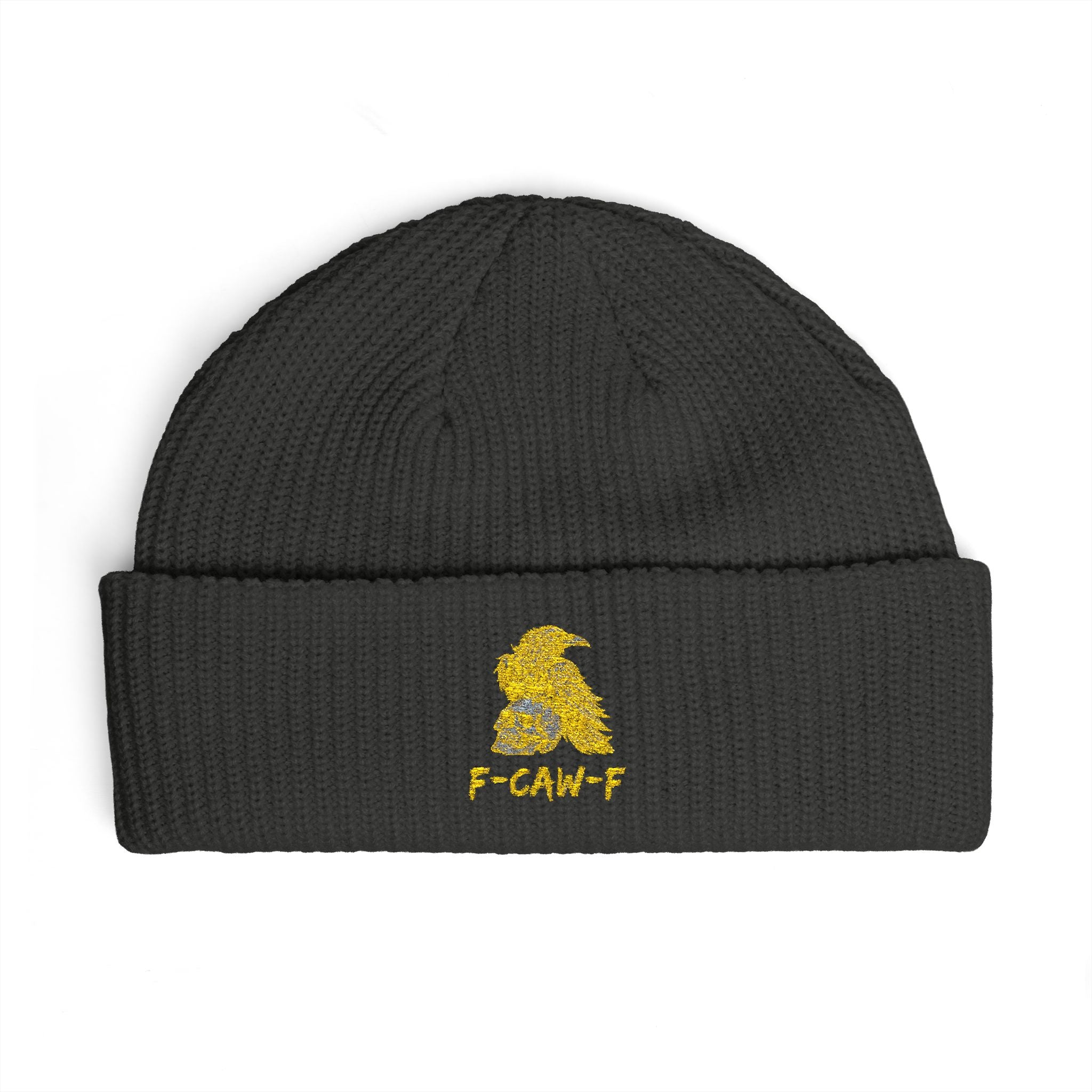 F-CAW-F Beanie Hat - Knit Winter Cap, Warm Headwear, Cozy Skull Cap, Cute Slouchy Beanie, Stylish Knit Beanie