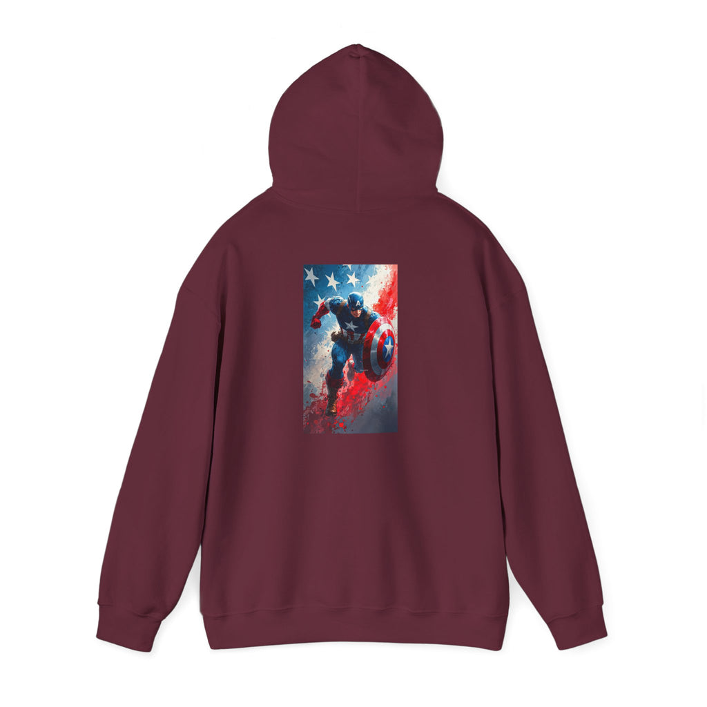 Hooded Sweatshirt - Captain America Design