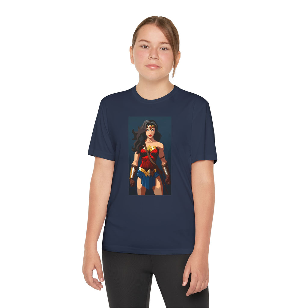 Superhero Youth T-Shirt Sports Graphic Tee, Cool Athletic Shirt for Kids