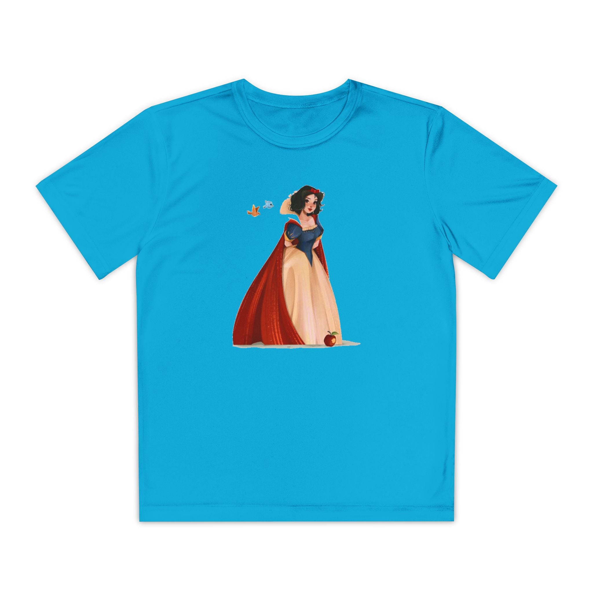 Snow White Youth T-Shirt Sports Graphic Tee, Cool Athletic Shirt for Kids, Perfect for Sports Events, Team Spirit