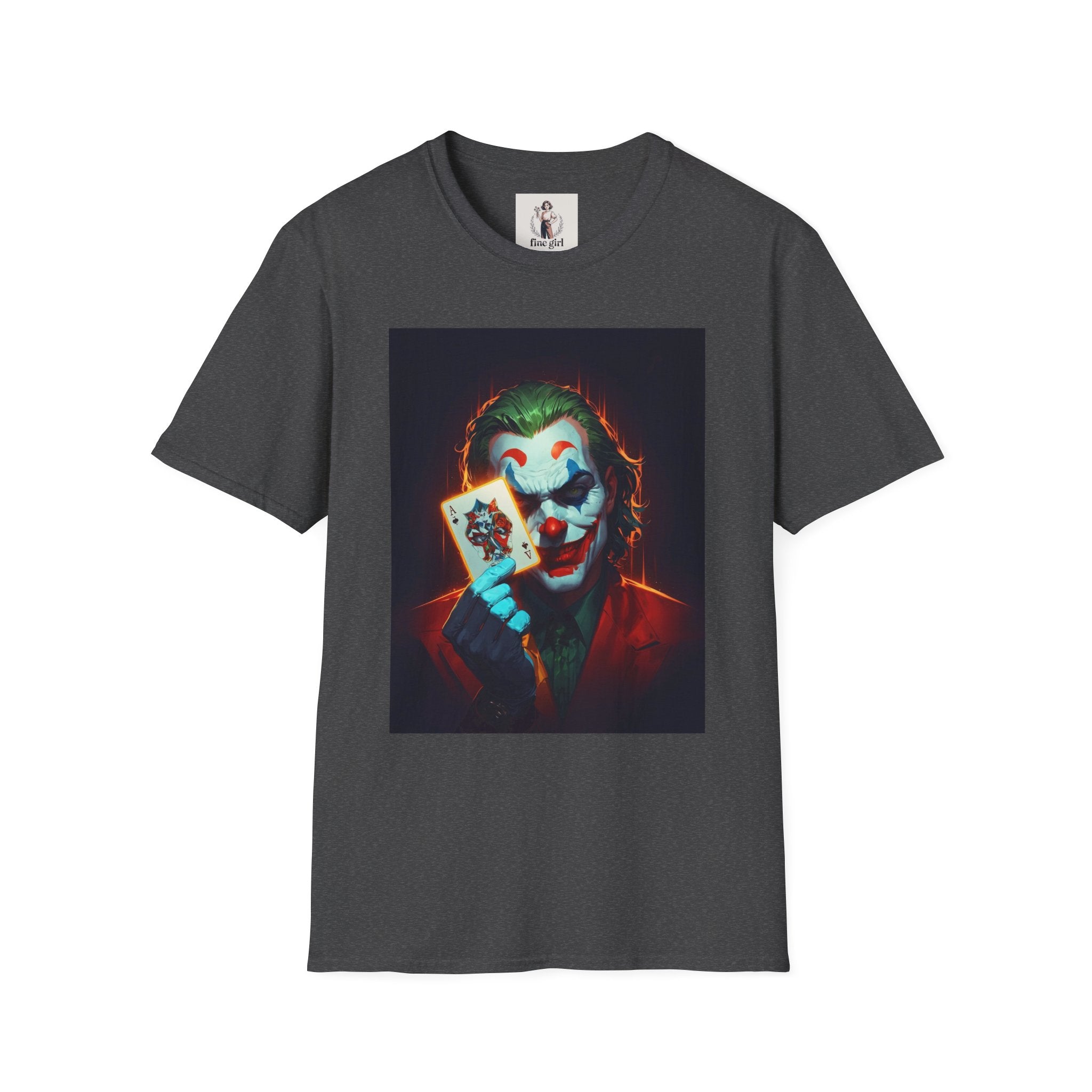 The Joker Superhero Marvel Unisex Softstyle T-Shirt, Comic Book Tee, Geeky Clothing, Cosplay Costume Top