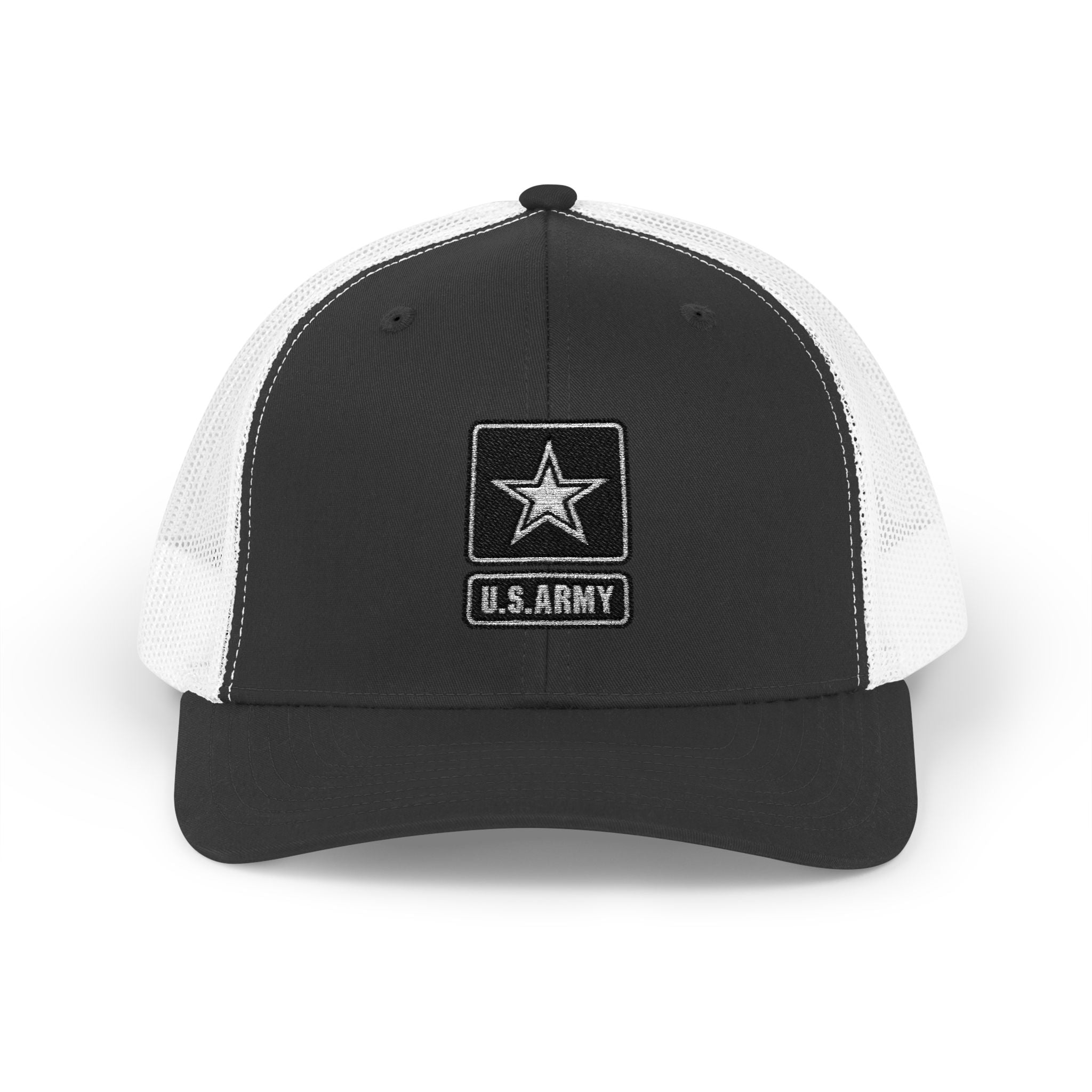 US Army Snapback Trucker Cap with Thin Red Line Design, Ideal for First Responders, Supportive Gifts, Memorials, Everyday Wear