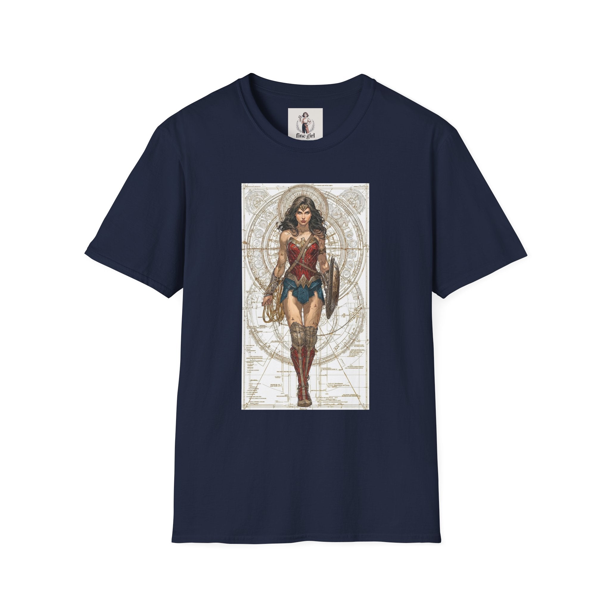 Wonder Woman Superhero Marvel Unisex Softstyle T-Shirt, Comic Book Tee, Geeky Clothing, Cosplay Costume Top