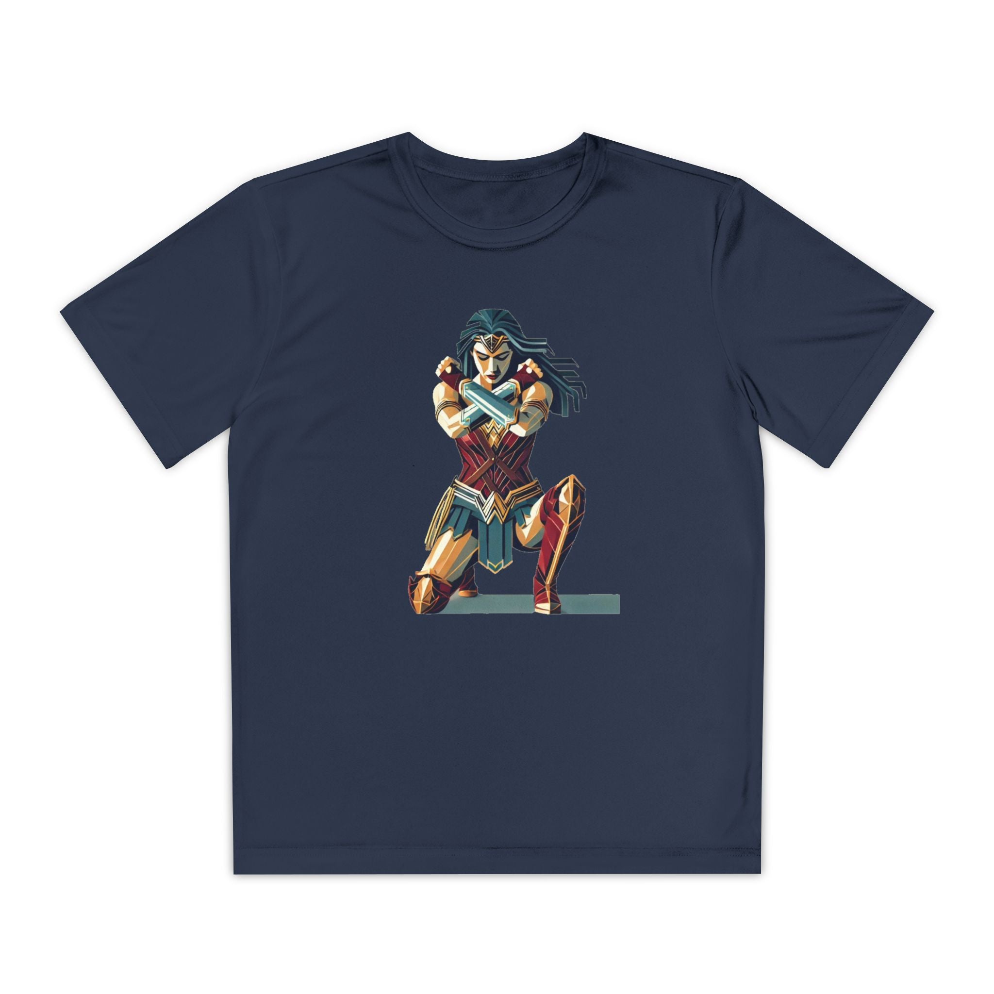 Wonder Woman Youth T-Shirt Sports Graphic Tee, Cool Athletic Shirt for Kids, Perfect for Sports Events, Team Spirit